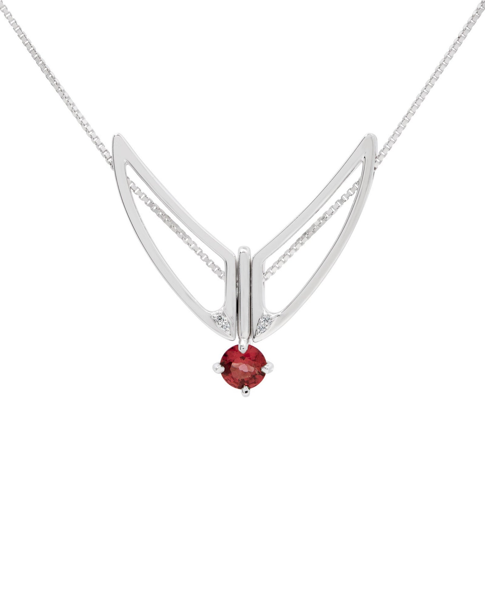 Hype Women x Bliss Lau Attune Silver Necklace With Garnet showcasing intricate design and elegance as a women’s silver necklace.
