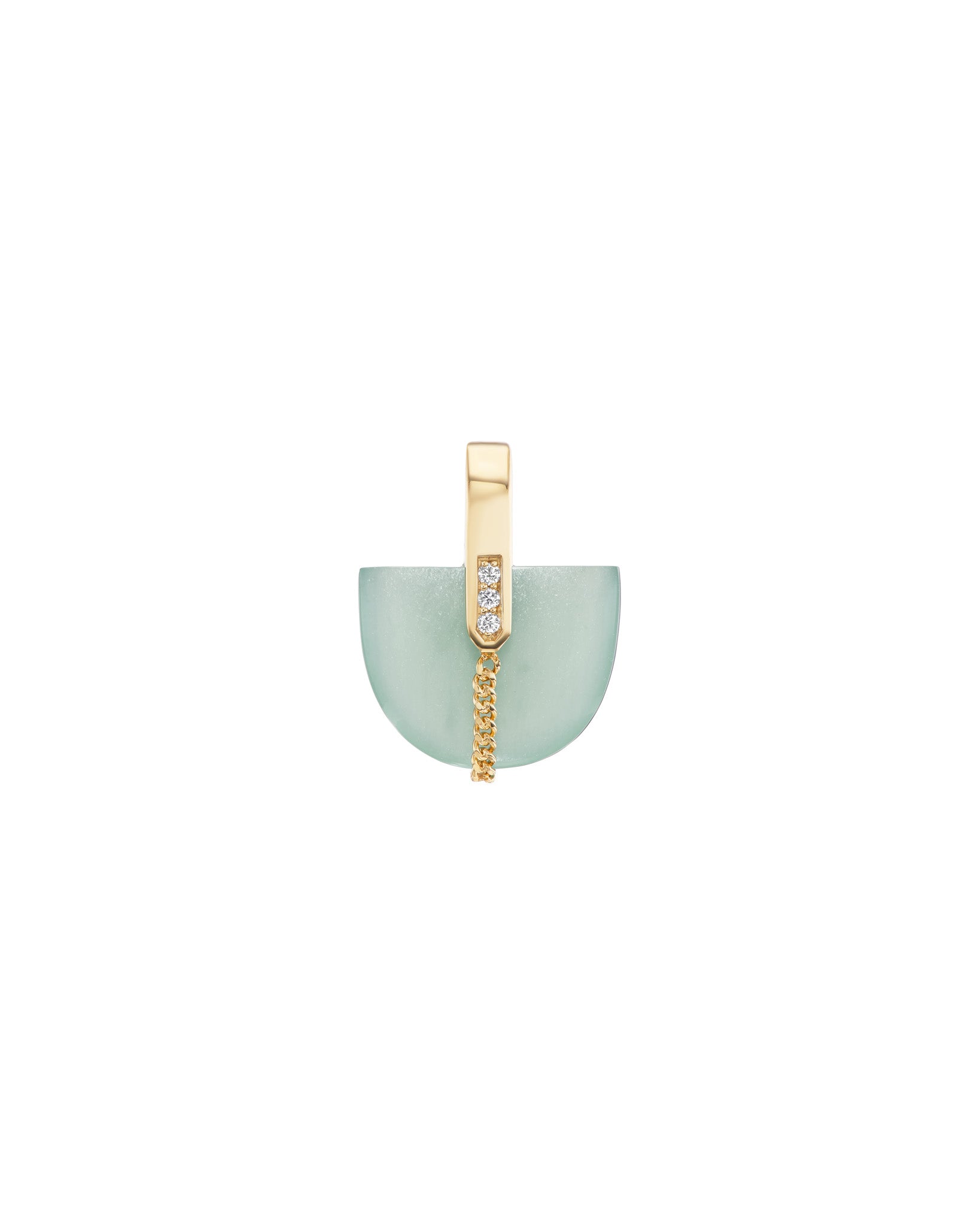 Brevity Pavé Mayan Blue Green Jade Pendant