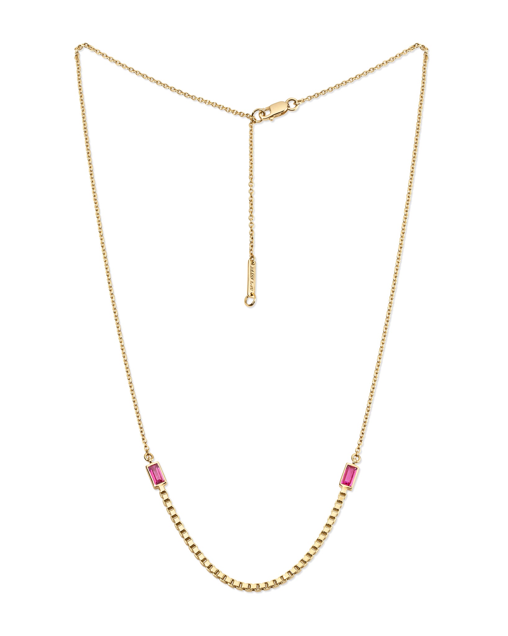 Halo Luna Ruby Necklace