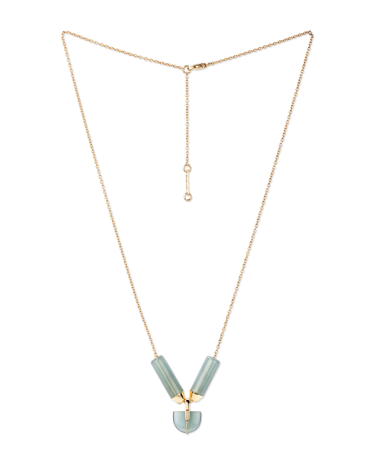 Open Necklace + Brevity Blue-Green Jade Curio