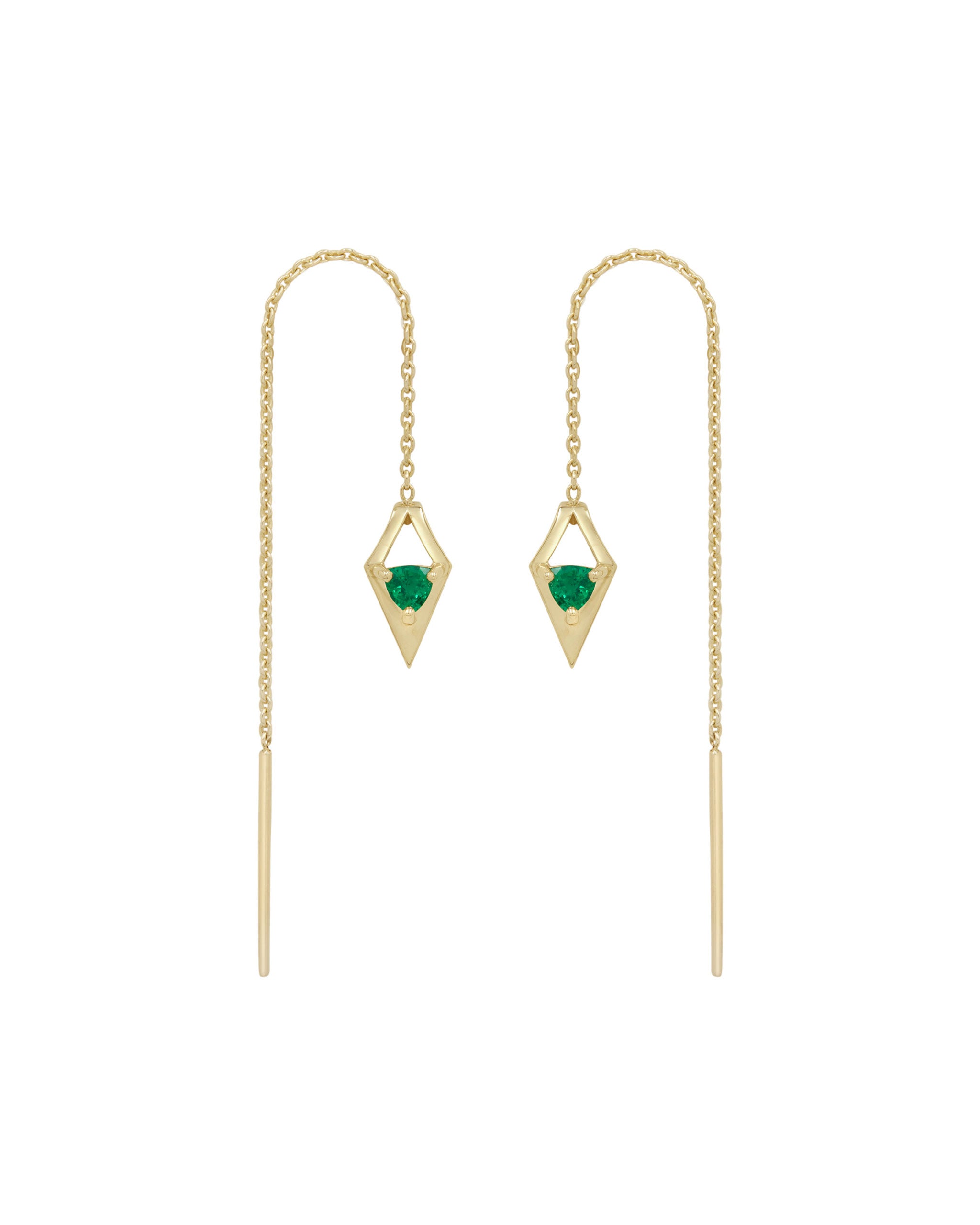 Triangle threader earrings store