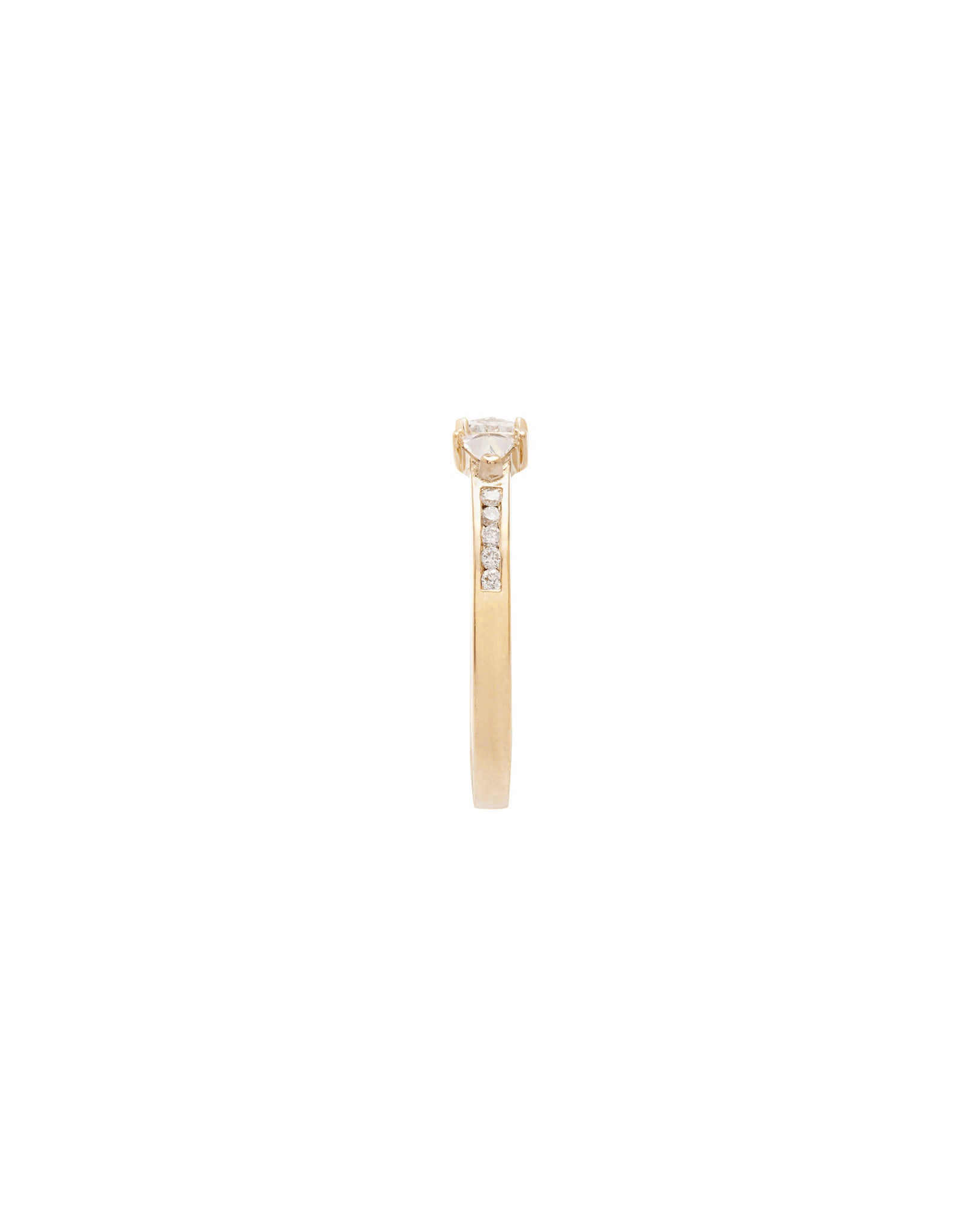 Bliss lau magnetic yellow gold band side view with pave.