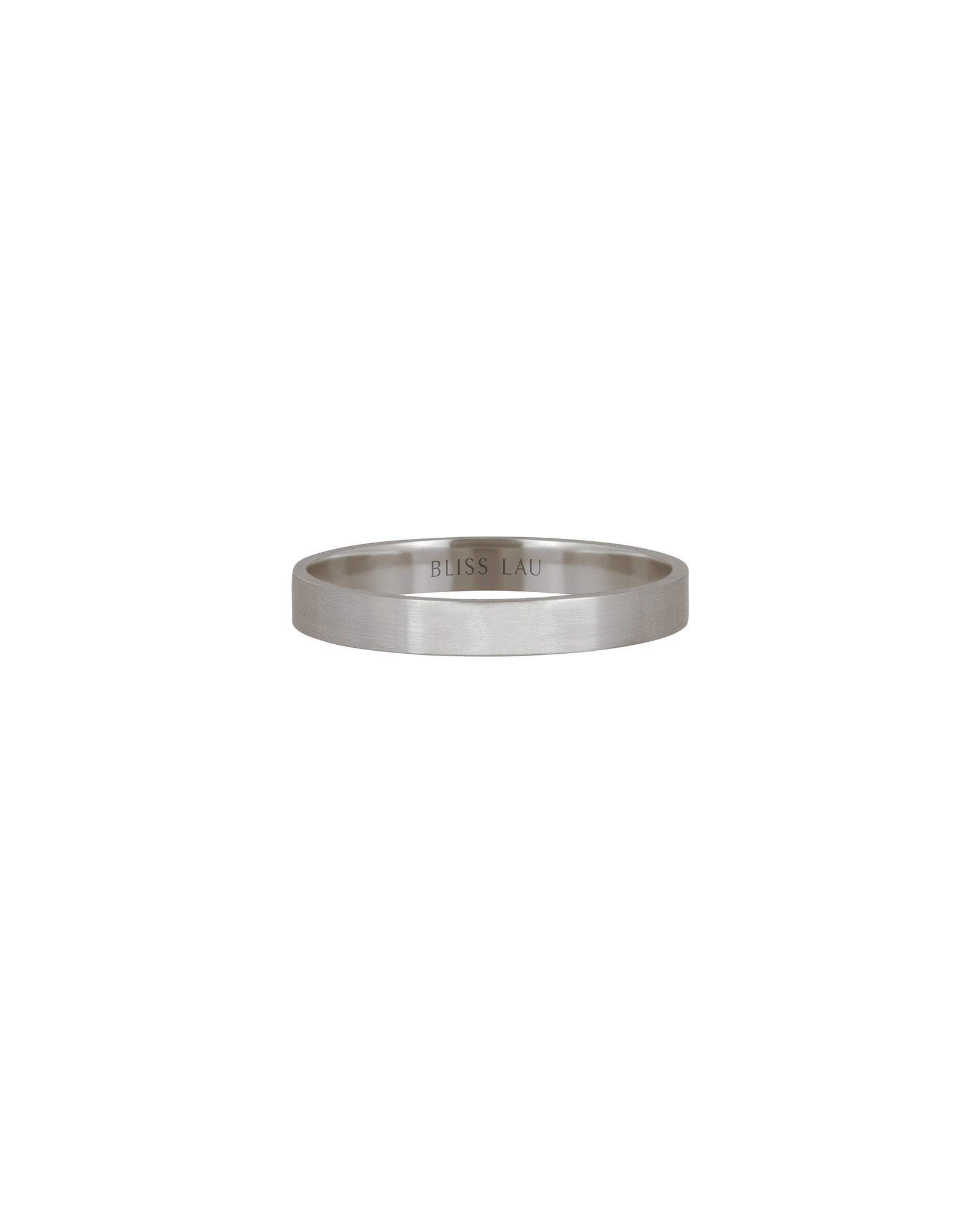 Elegant Trusted III Band by Bliss Lau, featuring a refined and modern silver ring with a brushed finish for added sophistication.