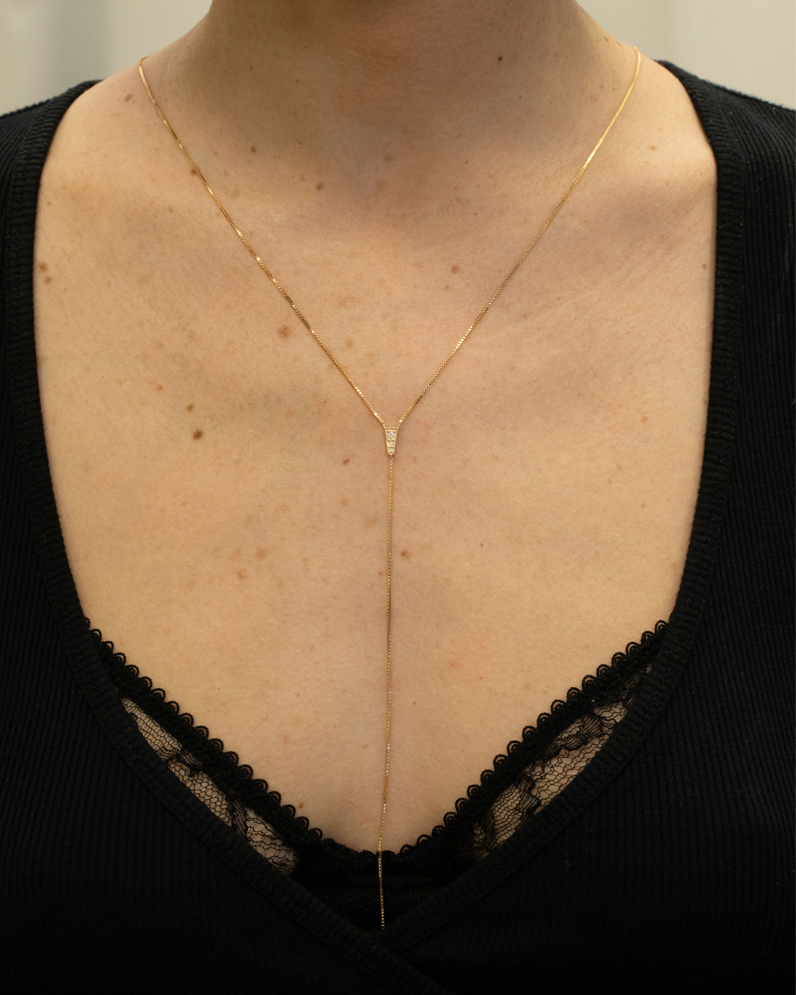 Bliss Lau on body bodychain with lab diamonds