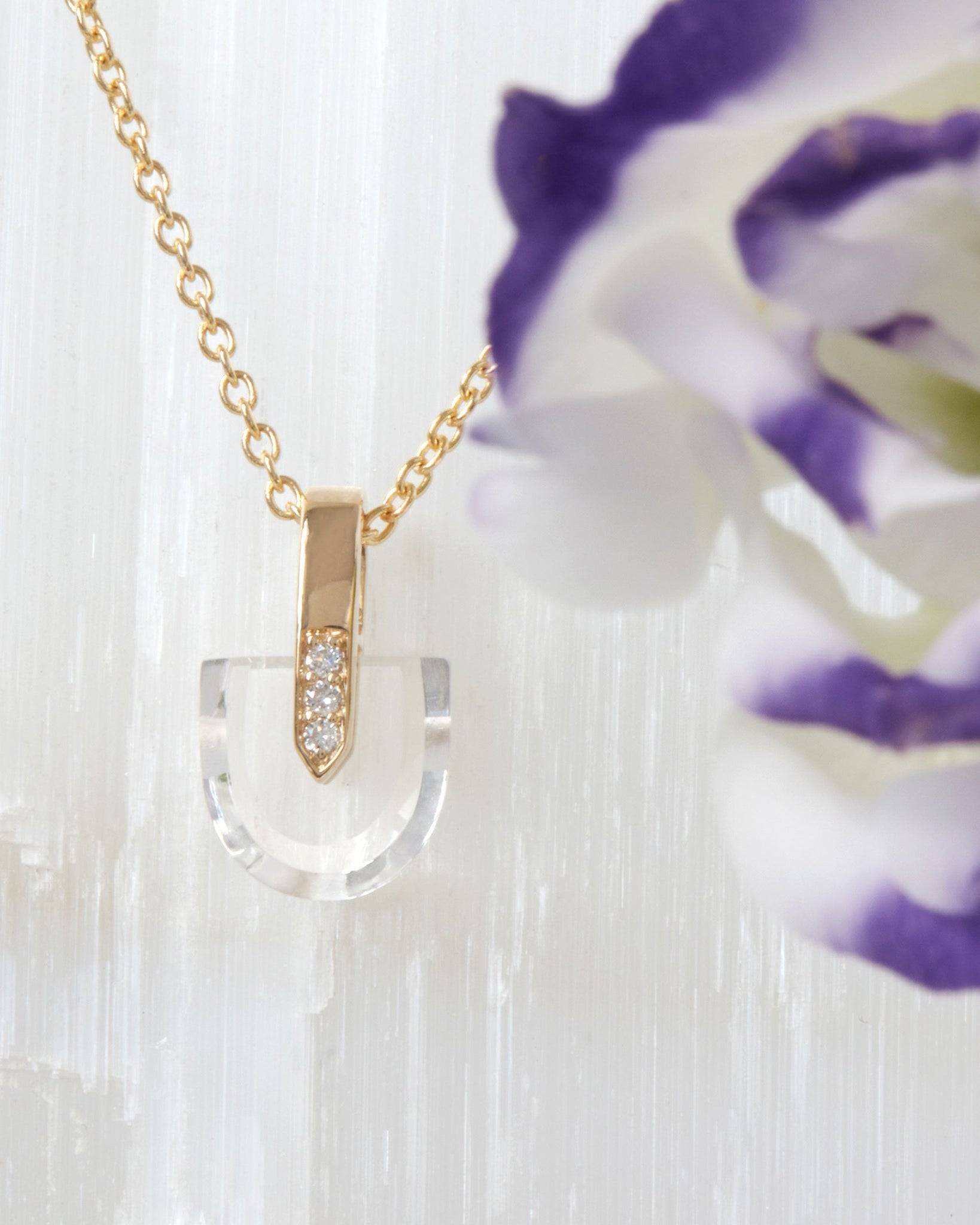 Small Brevity Pave Pendant - Sale