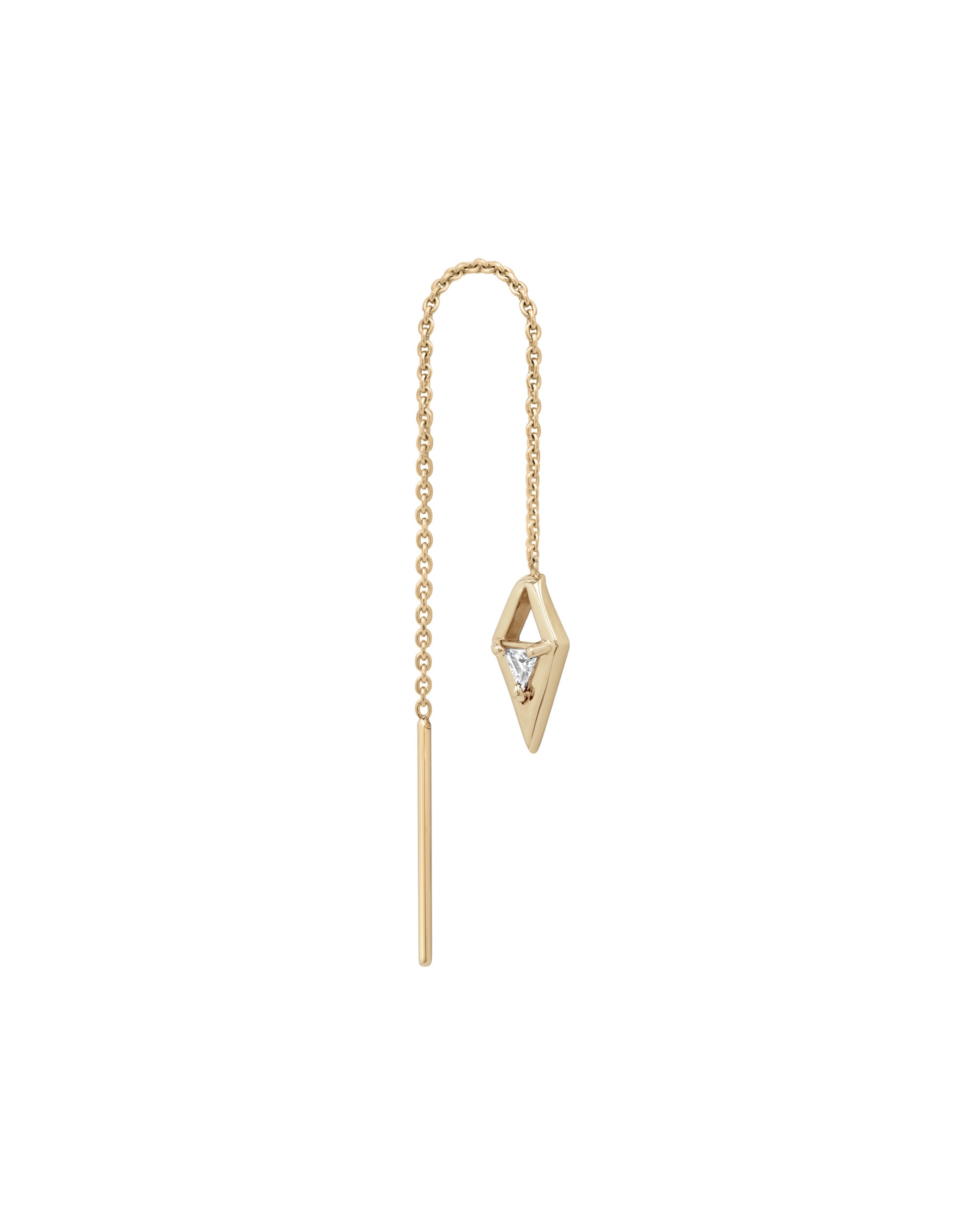 Reflection Threader Earrings Lab Diamond