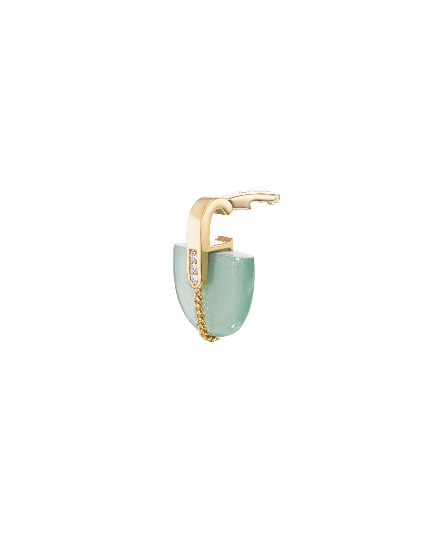 Brevity Pavé Mayan Blue Green Jade Pendant