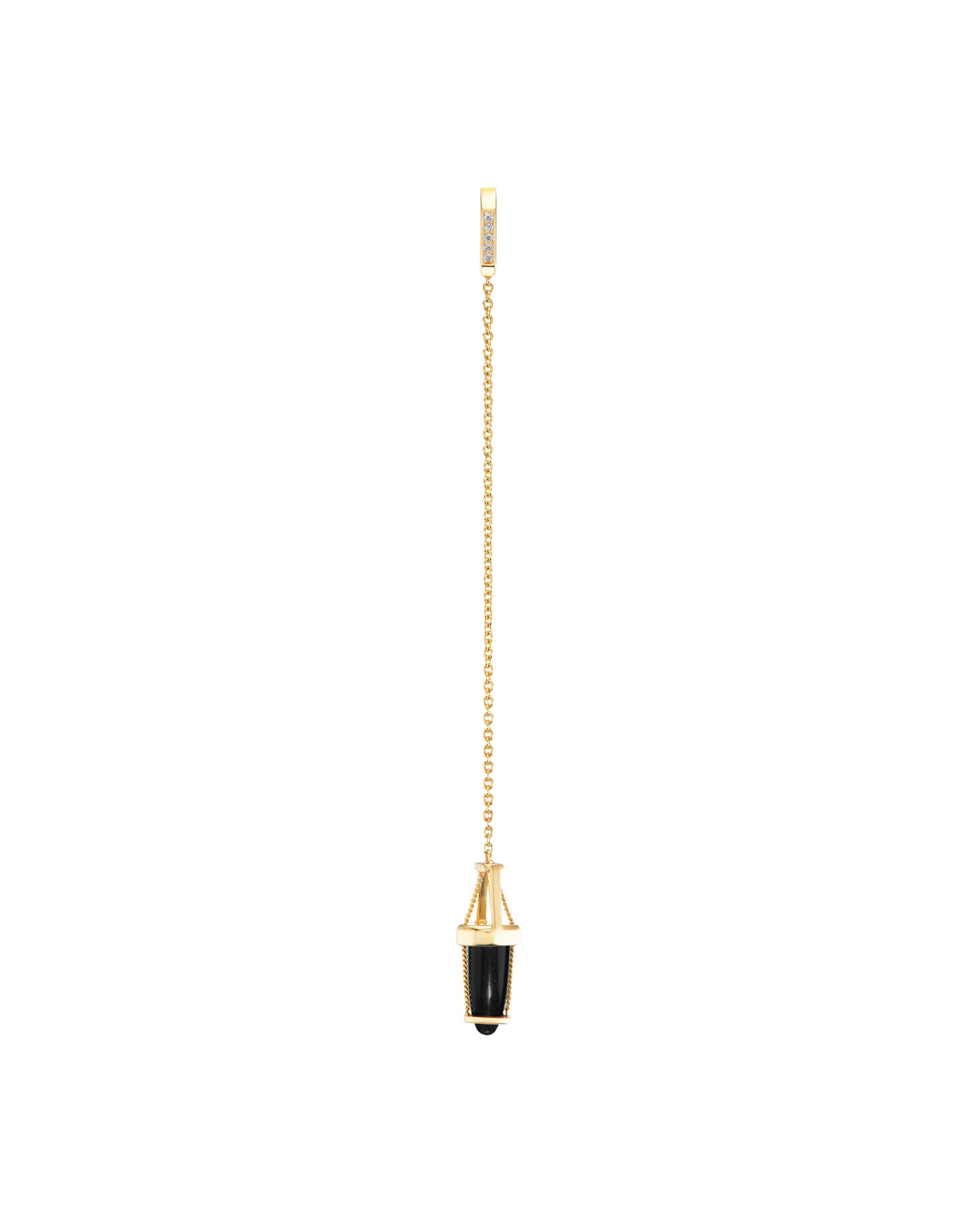 Bliss Lau Black Jade and yellow gold curio pendant. 
