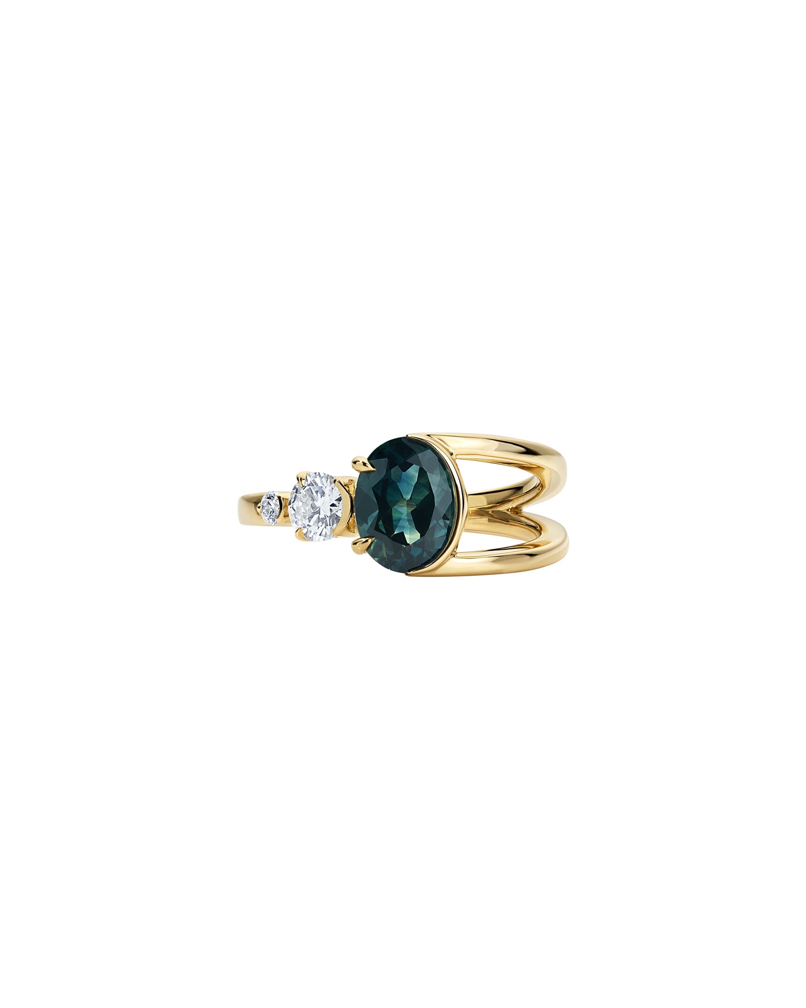 Bright Ring Green Sapphire
