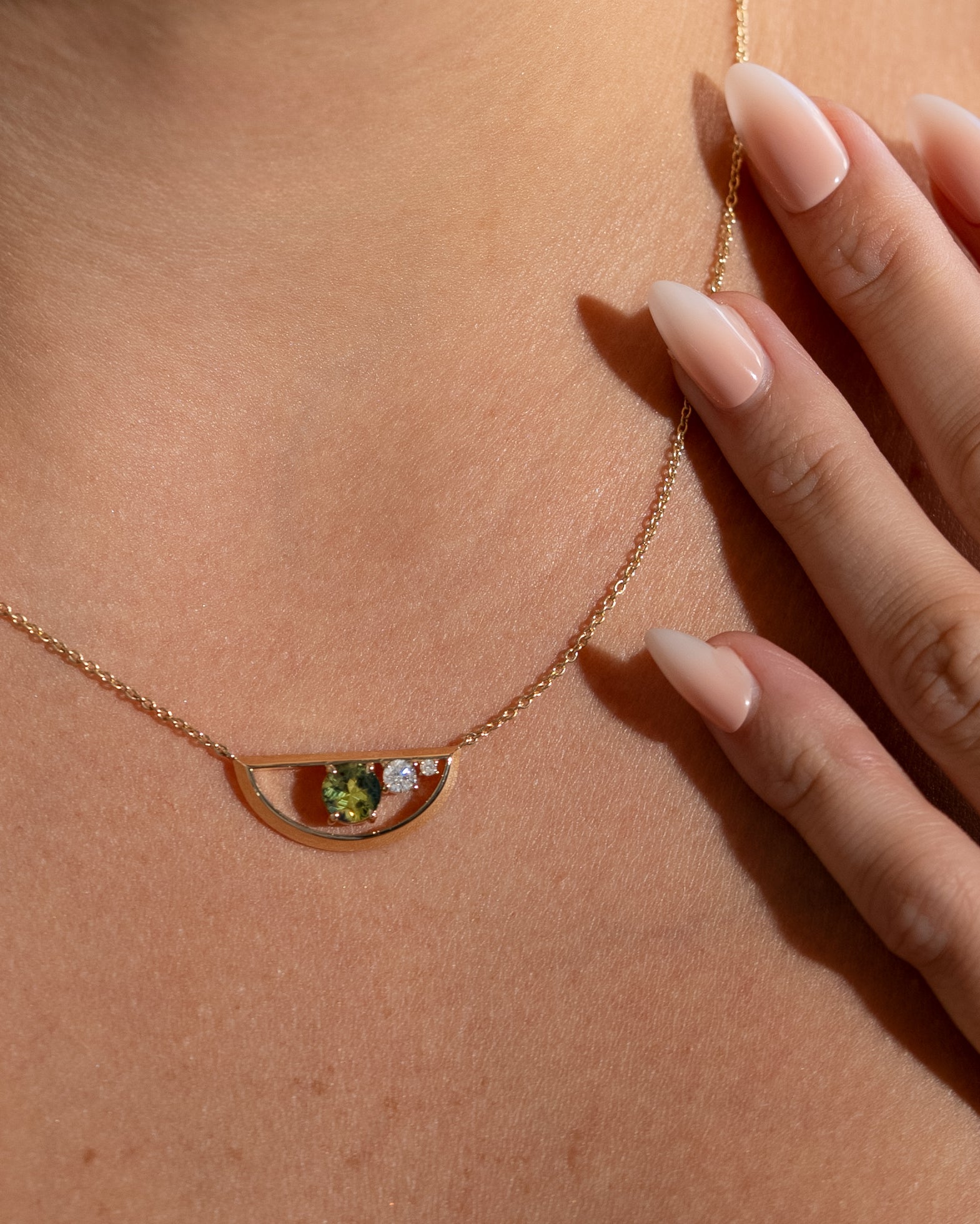 Empath Necklace Yellow Green Sapphire