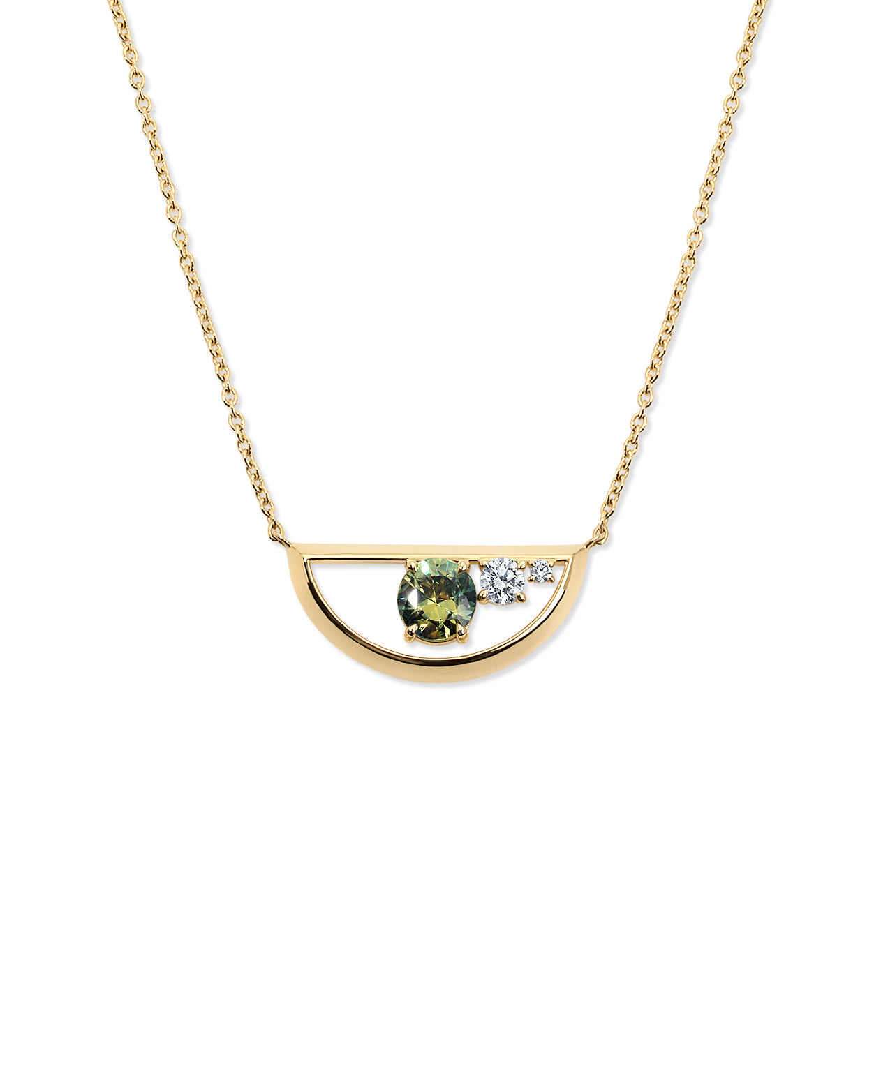 Empath Necklace Yellow Green Sapphire