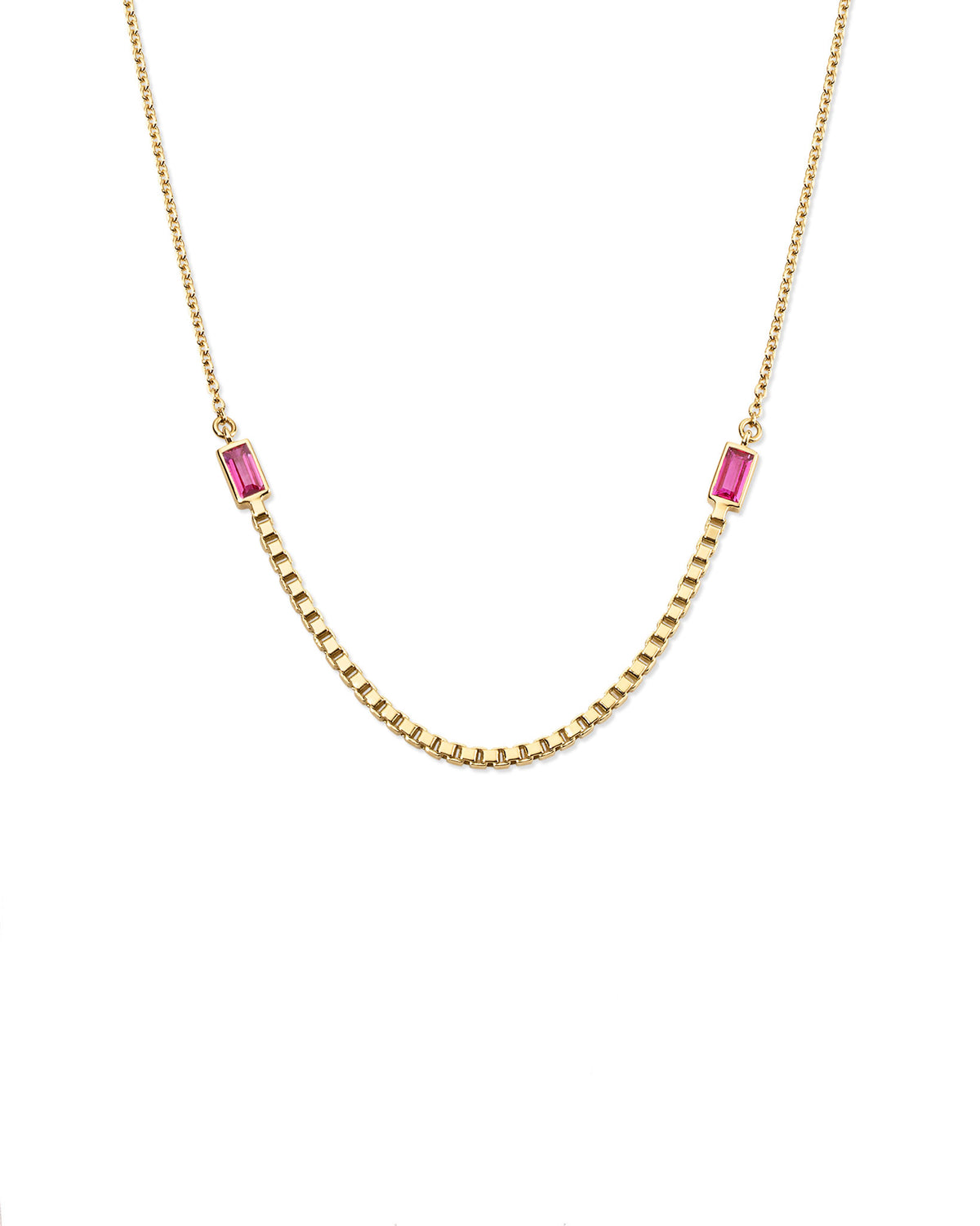 Halo Luna Ruby Necklace