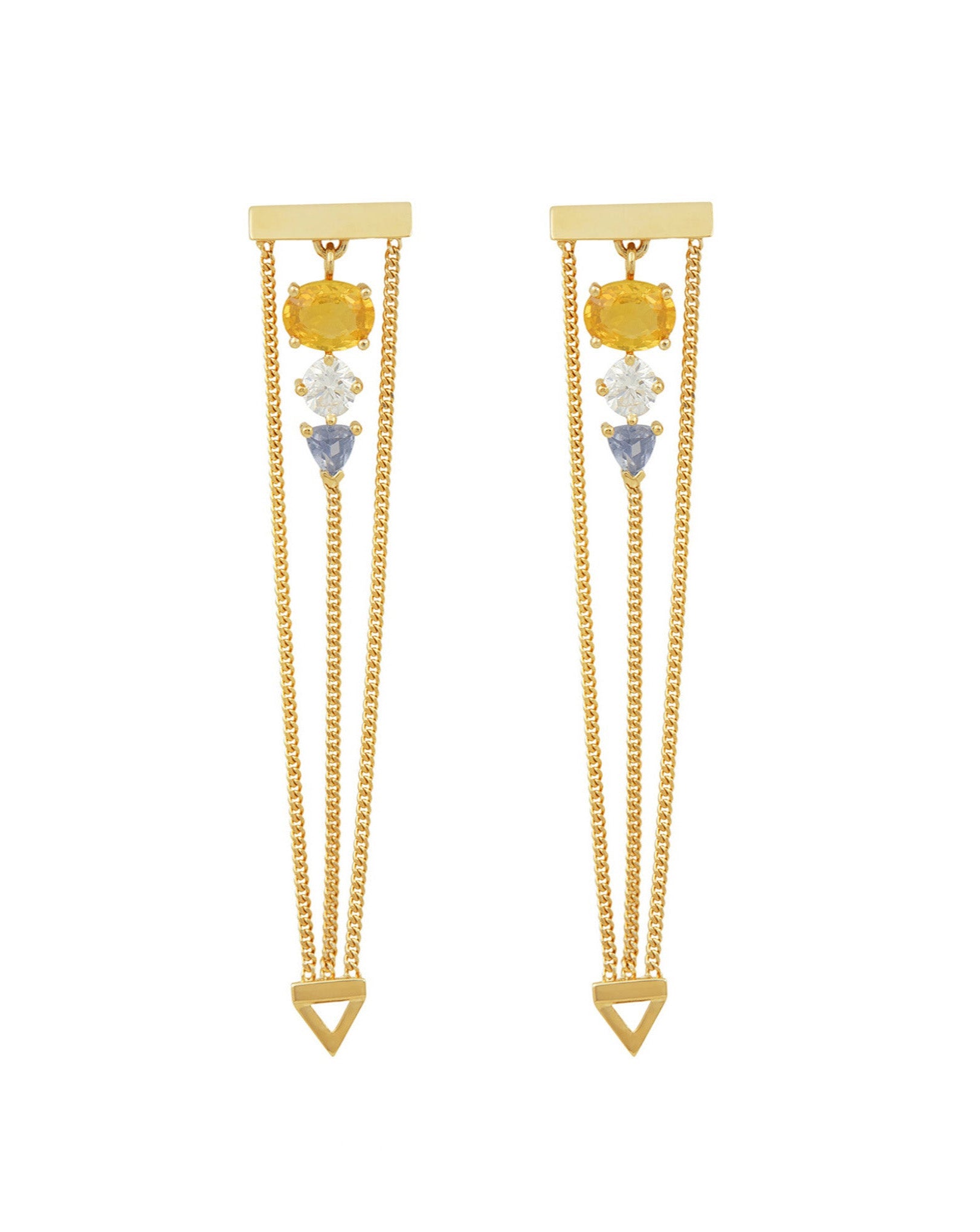 Levitate Trio Earring Garnet - One Of A Kind