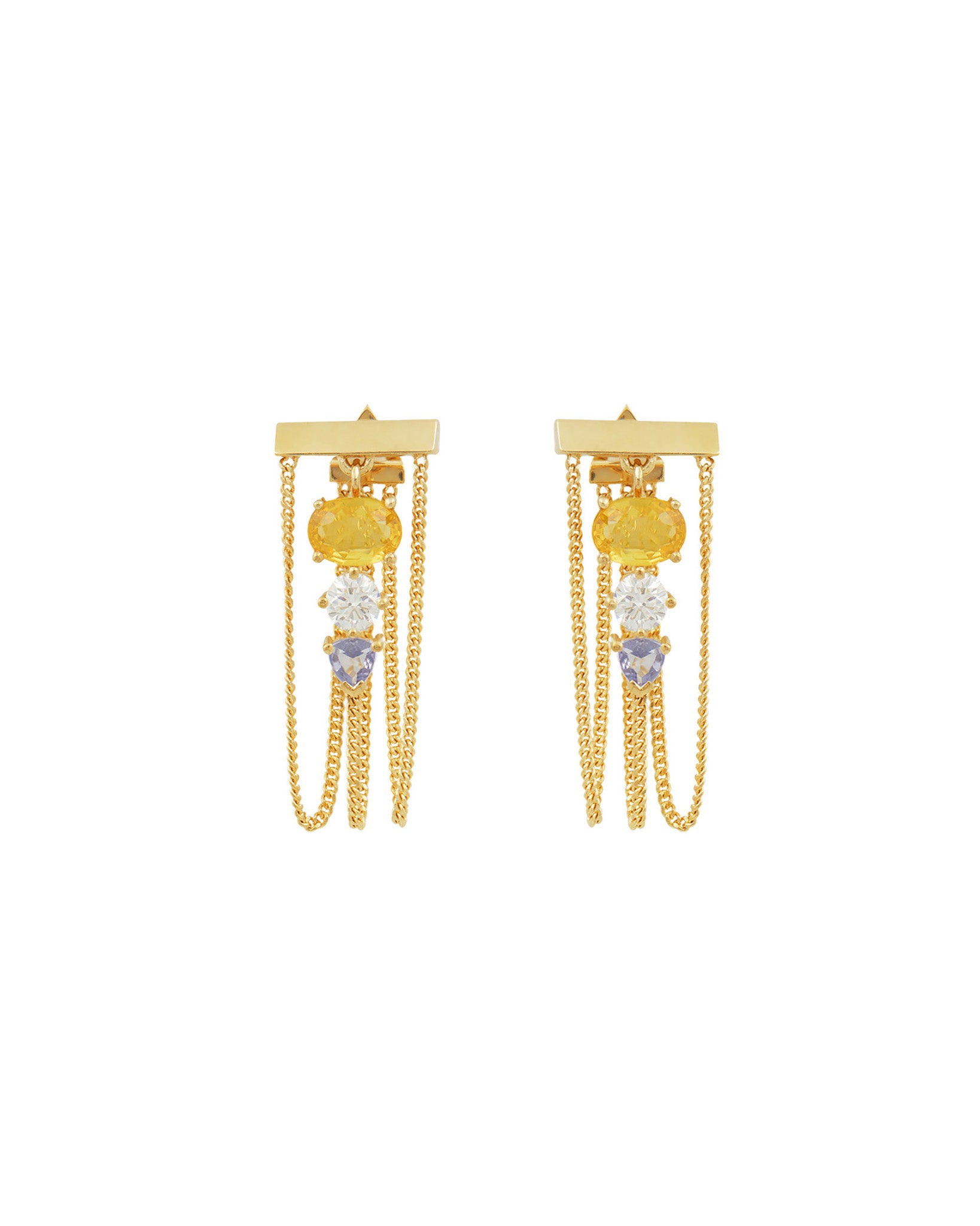 Levitate Trio Earring Garnet - One Of A Kind