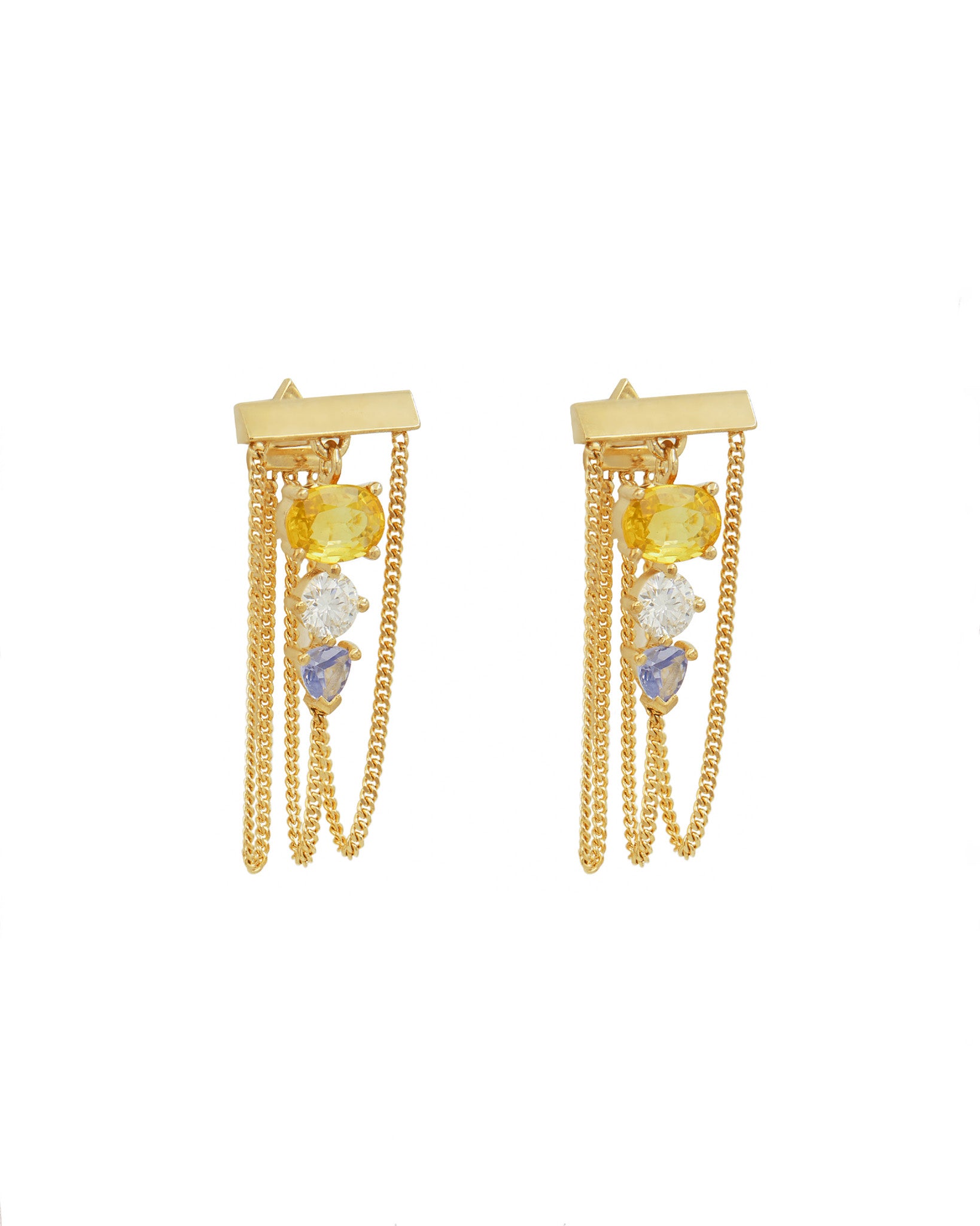 Levitate Trio Earring Garnet - One Of A Kind