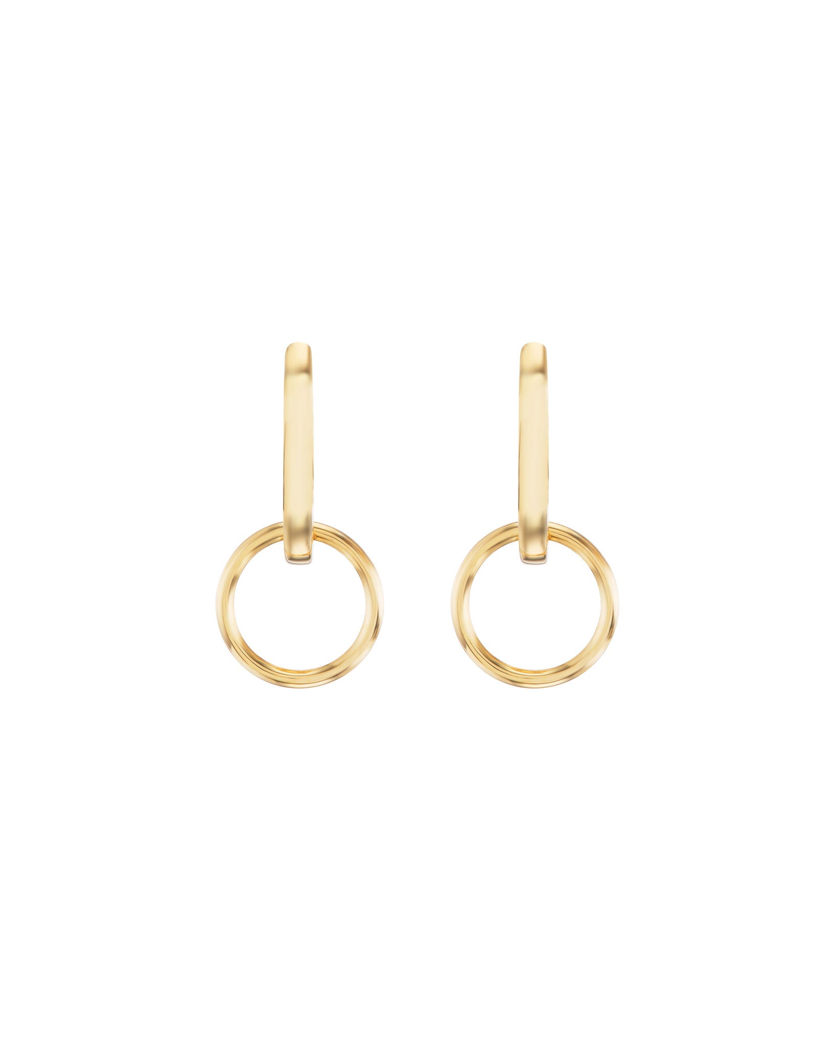 Bliss Lau 18k nuance huggie earrings front view 