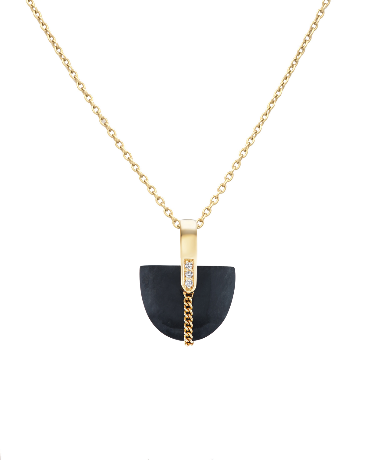 Brevity Pavé Jade Pendant