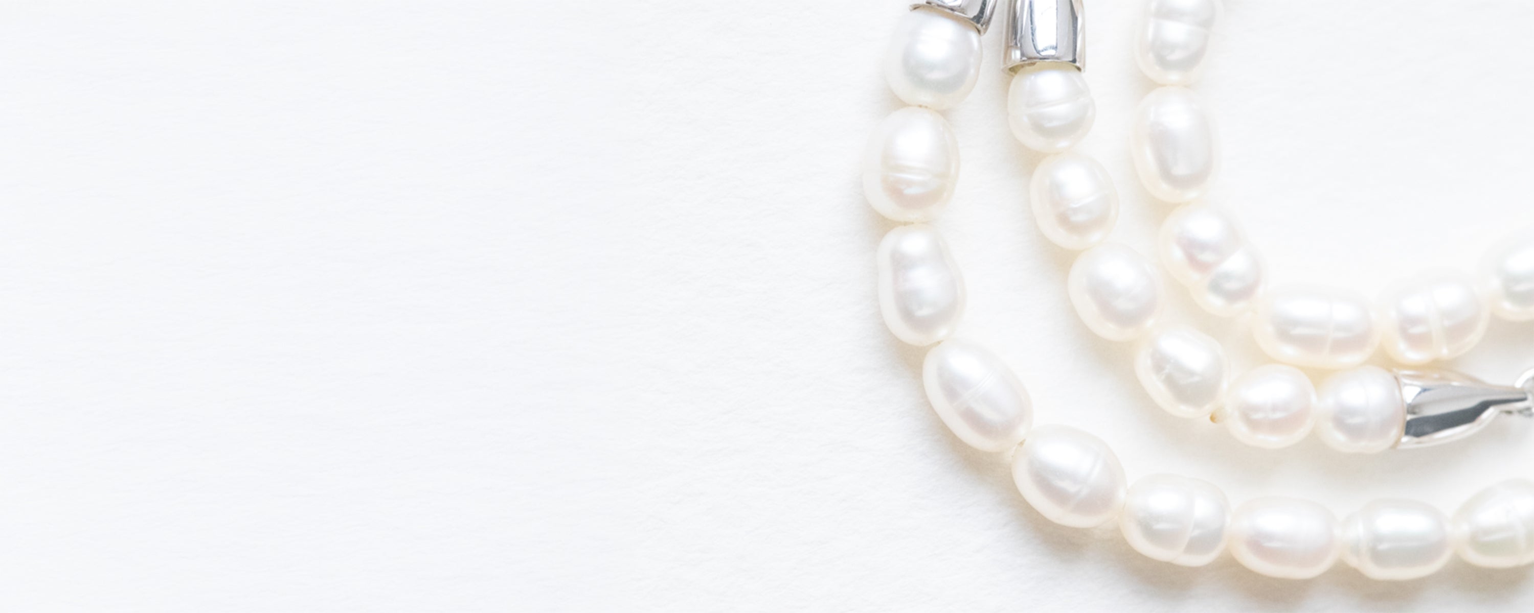 Bliss Lau Meridian Collection Pearl necklace on a white background