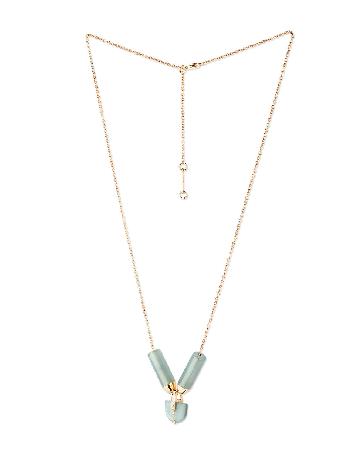 Open Necklace + Brevity Blue-Green Jade Curio