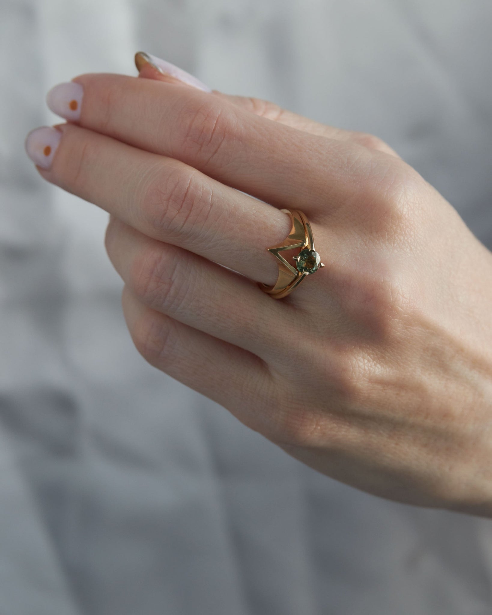 Minimalist Arc + Spire Ring Set