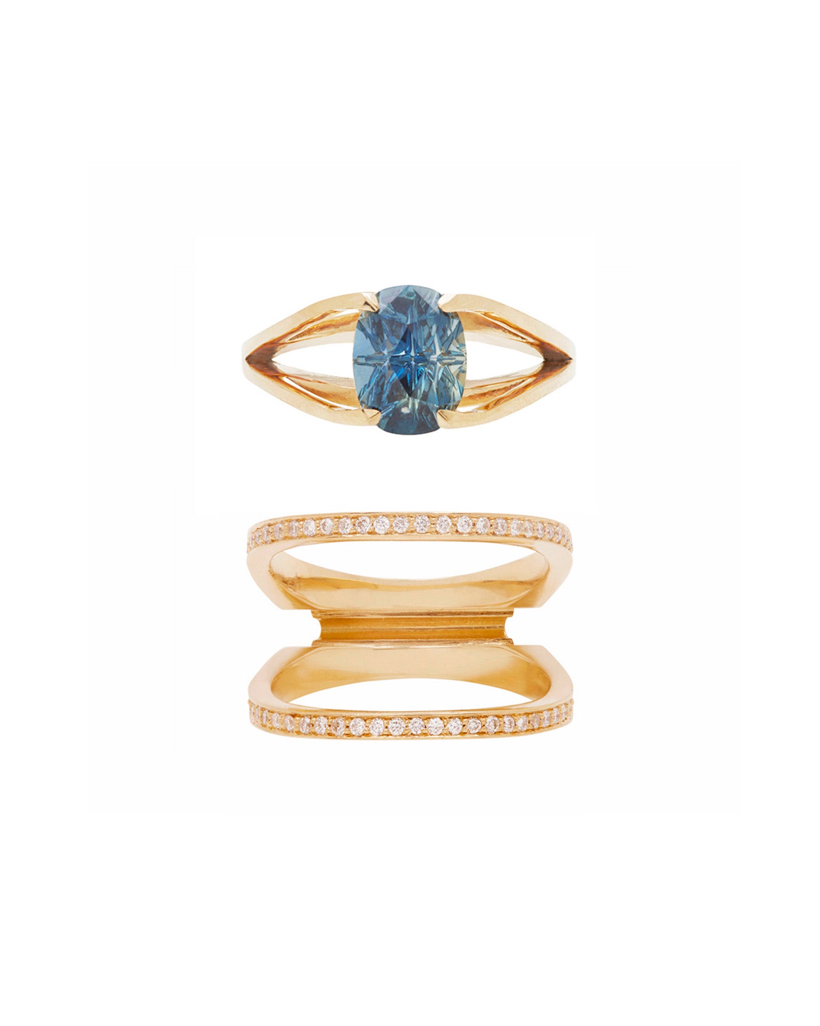Centered + Acute 13mm Enclose Ring Set