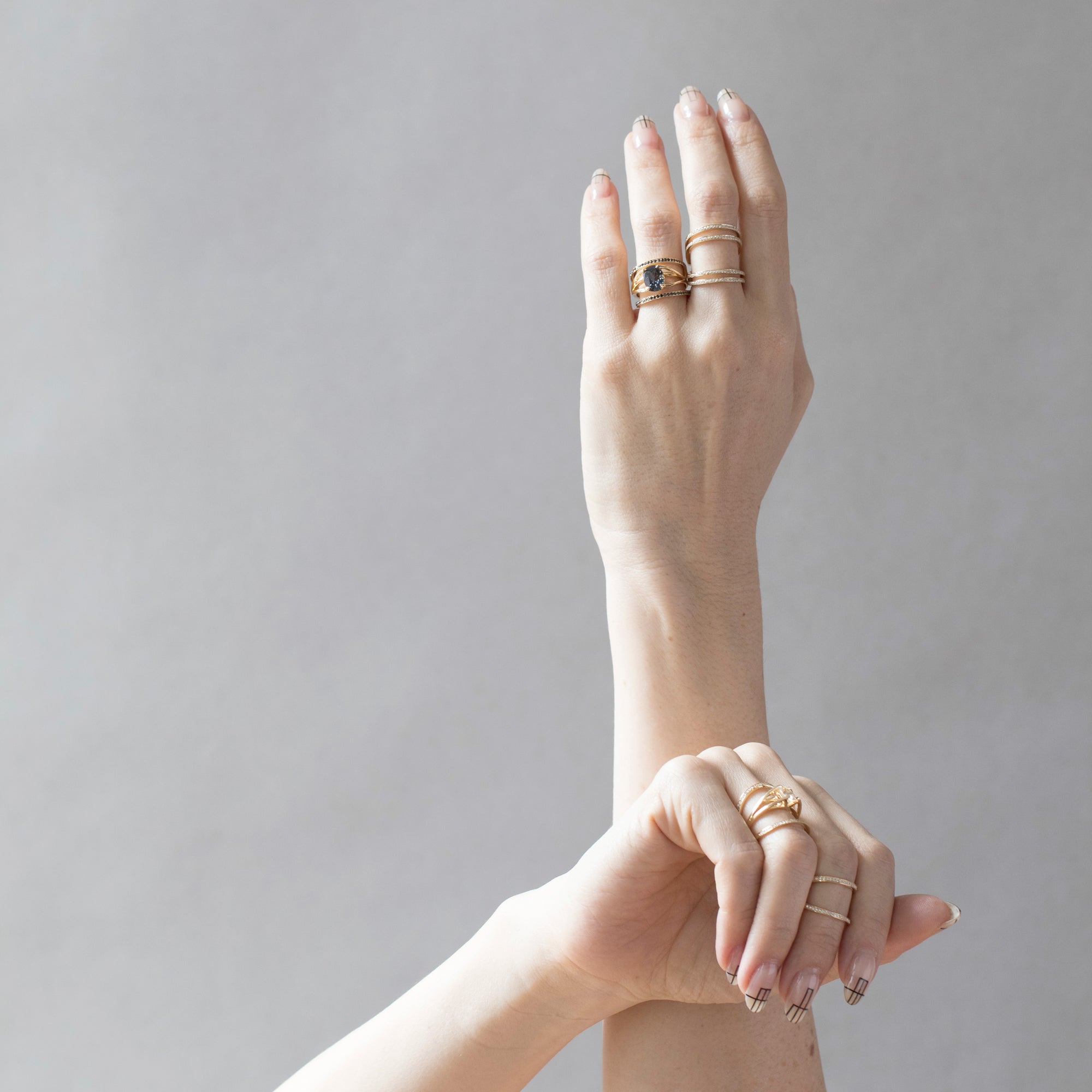 Centered + Acute 13mm Enclose Ring Set