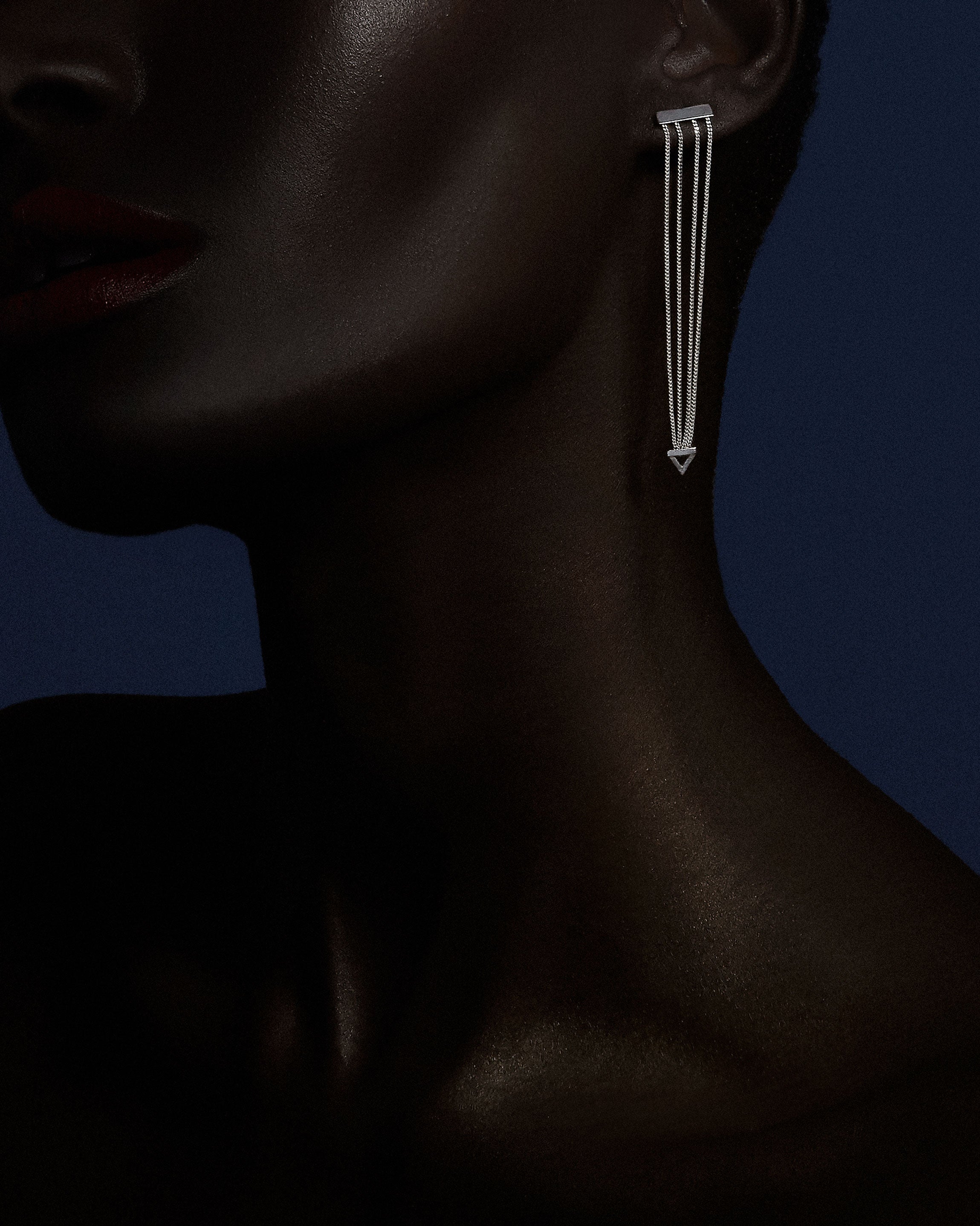 Levitate Sterling Silver Drop Earrings - Versatile Jewelry for Women, 2 7/8" Long Waterfall Design