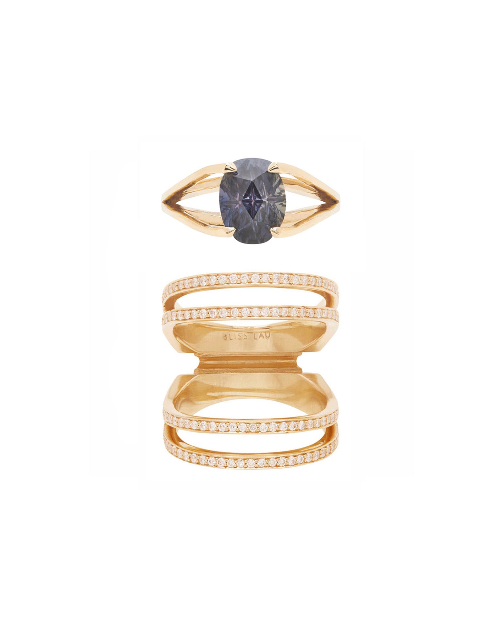 Elegant Elliptical Enclose Ring Set