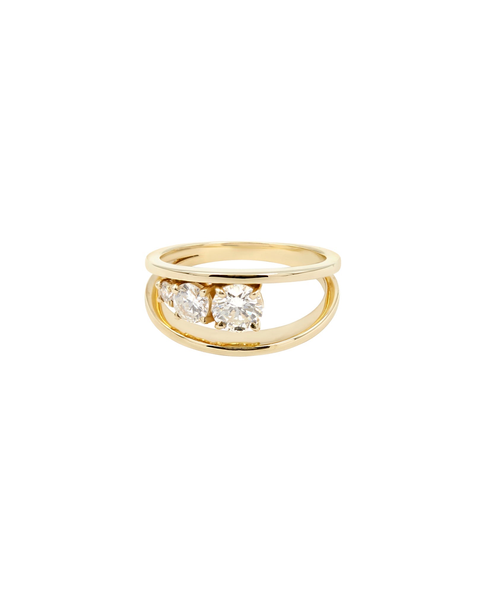 Empath Ring in Recycled gold and lab grown diamonds. Yellow Gold
