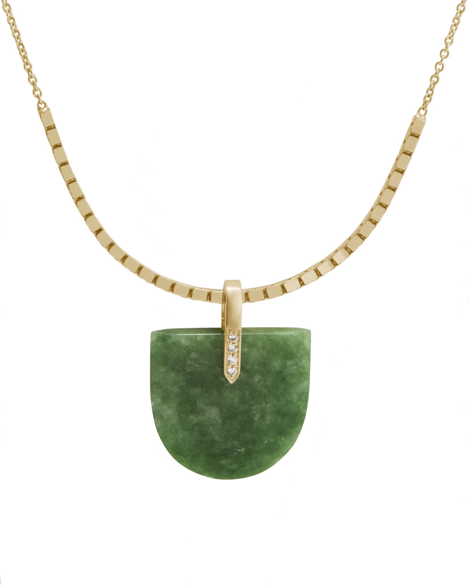 Halo Necklace + Large Brevity Pave Pendant