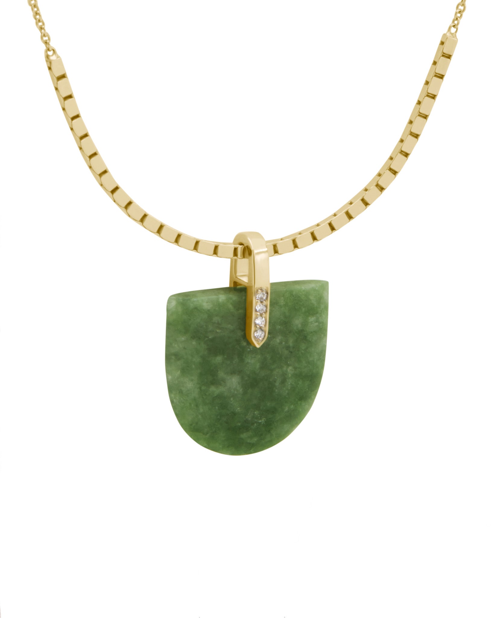Halo Necklace + Large Brevity Pave Pendant