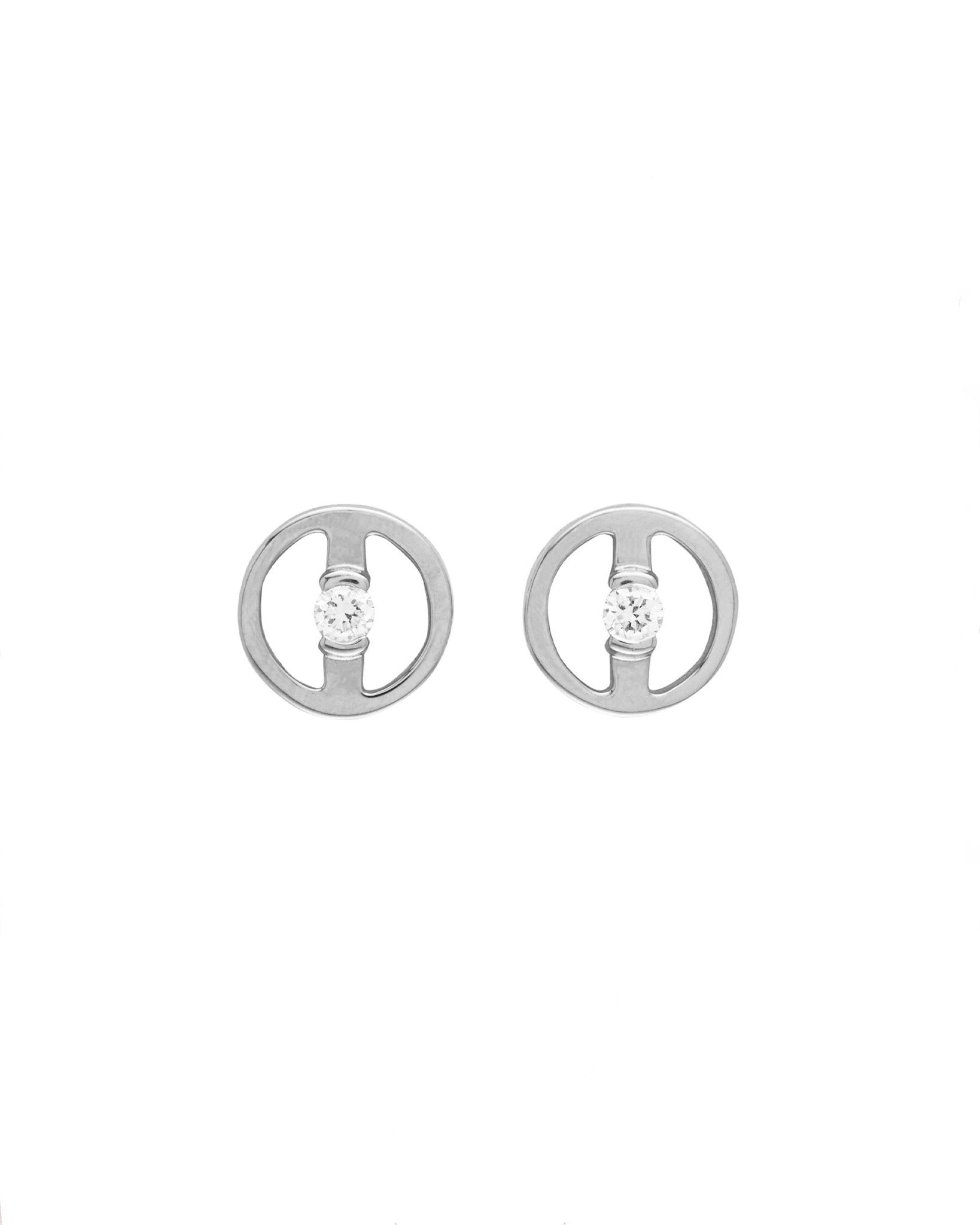 Harmonious Stud 14K Recycled White Gold