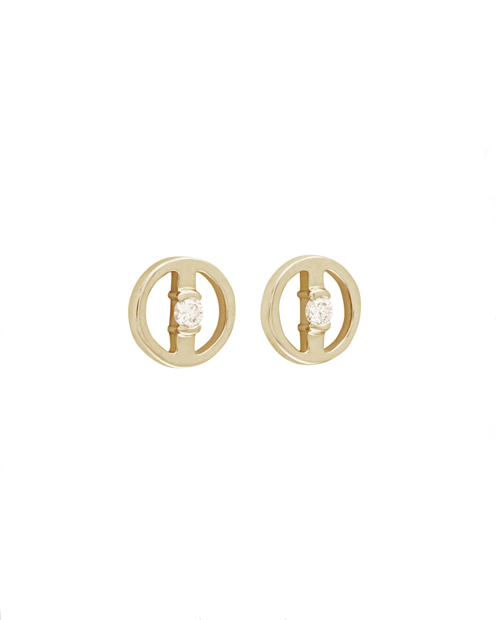 Harmonious Stud Yellow Gold