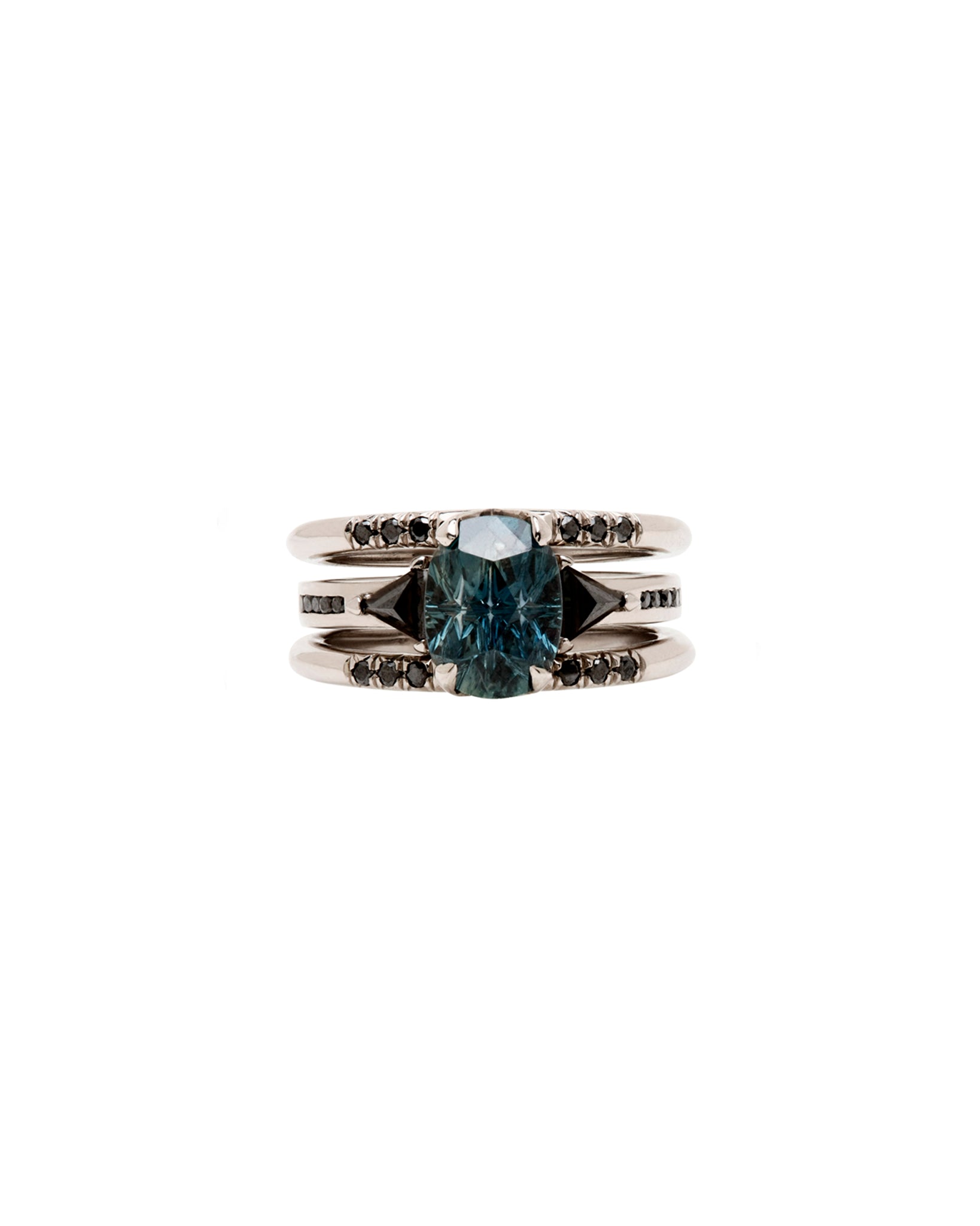 Bliss lau magnetic ring with sapphires