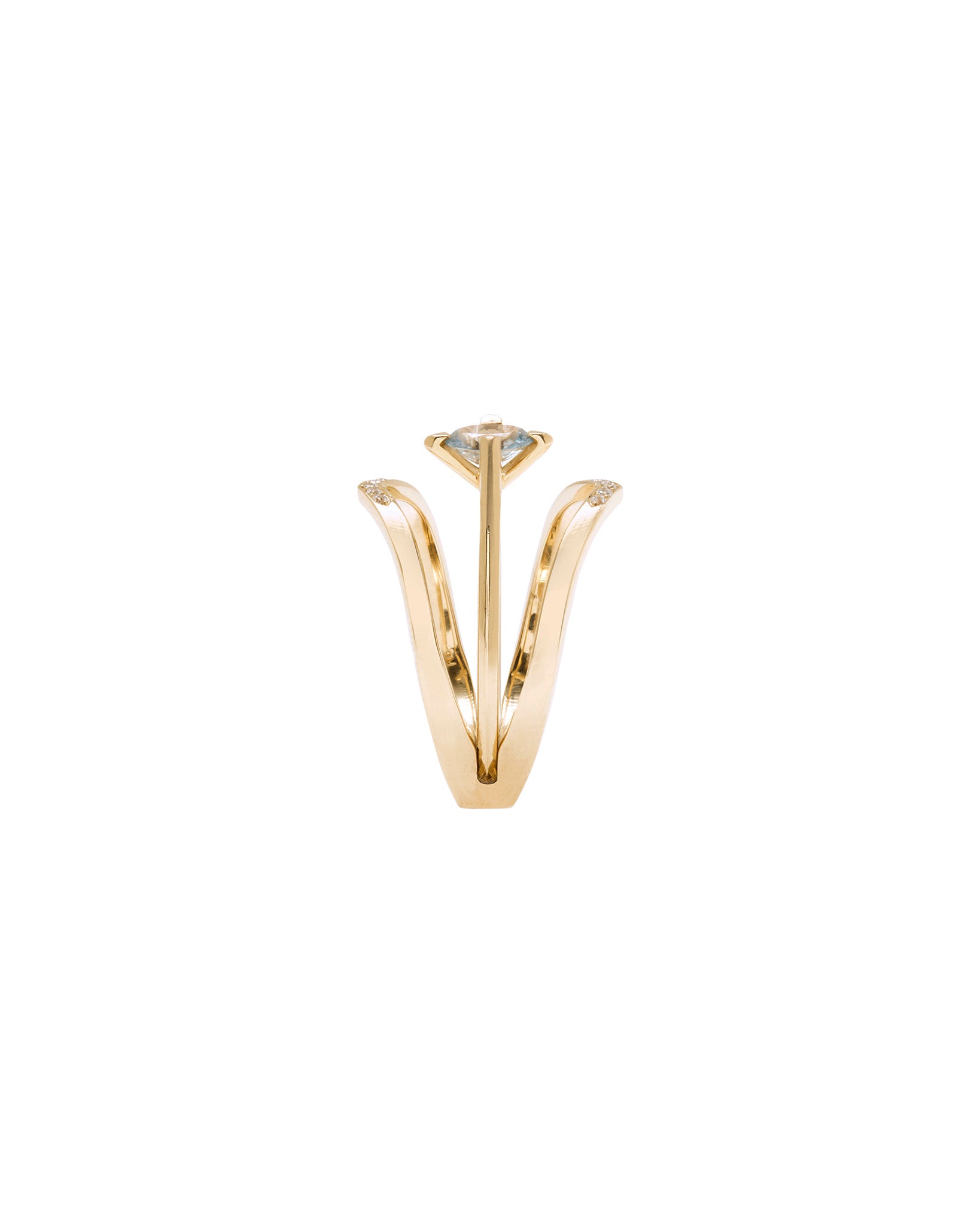 Minimalist Arc + Oblique X Enclose Ring Set