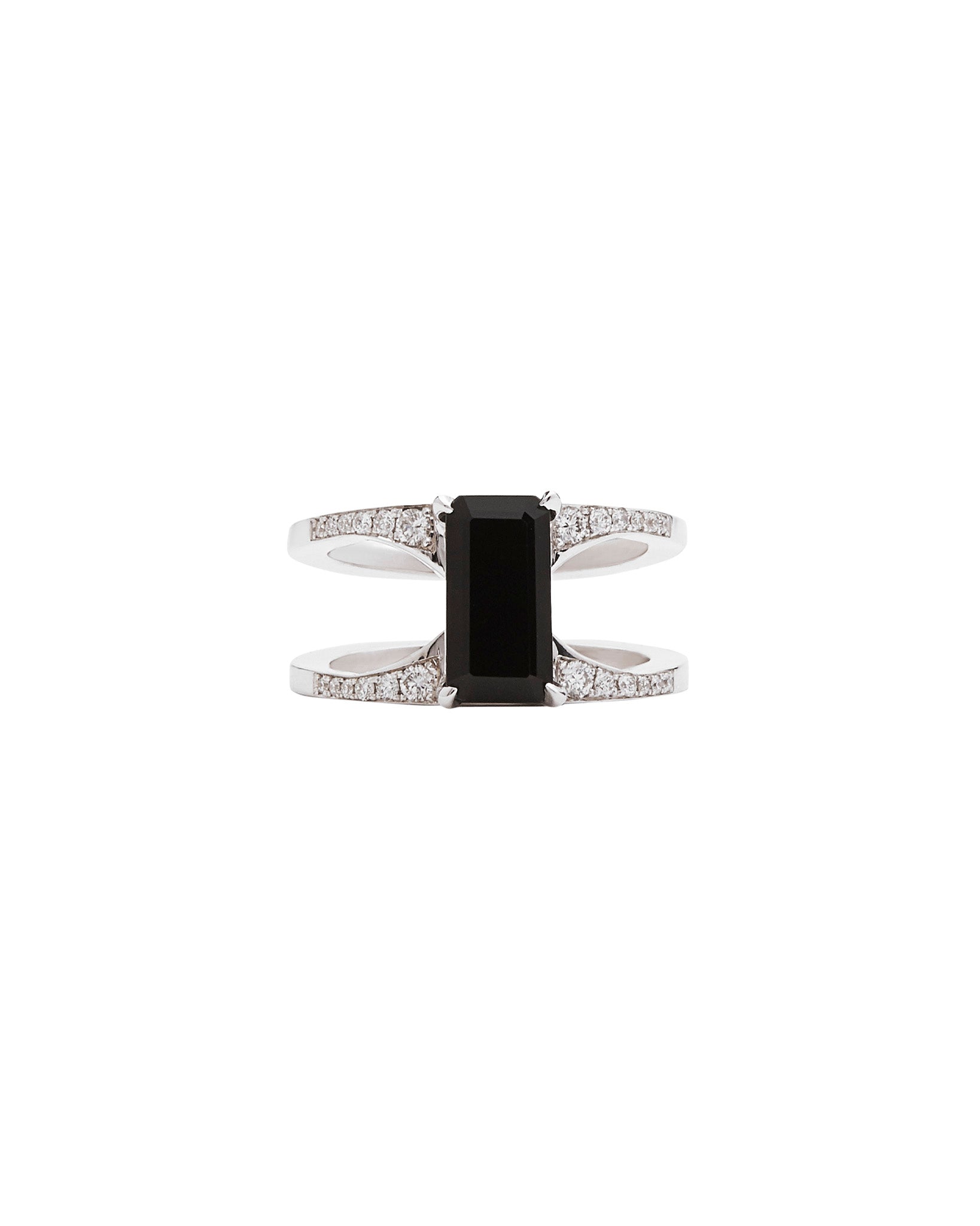 Spinel Mirage Ring White Diamond Pavé Recycled Gold