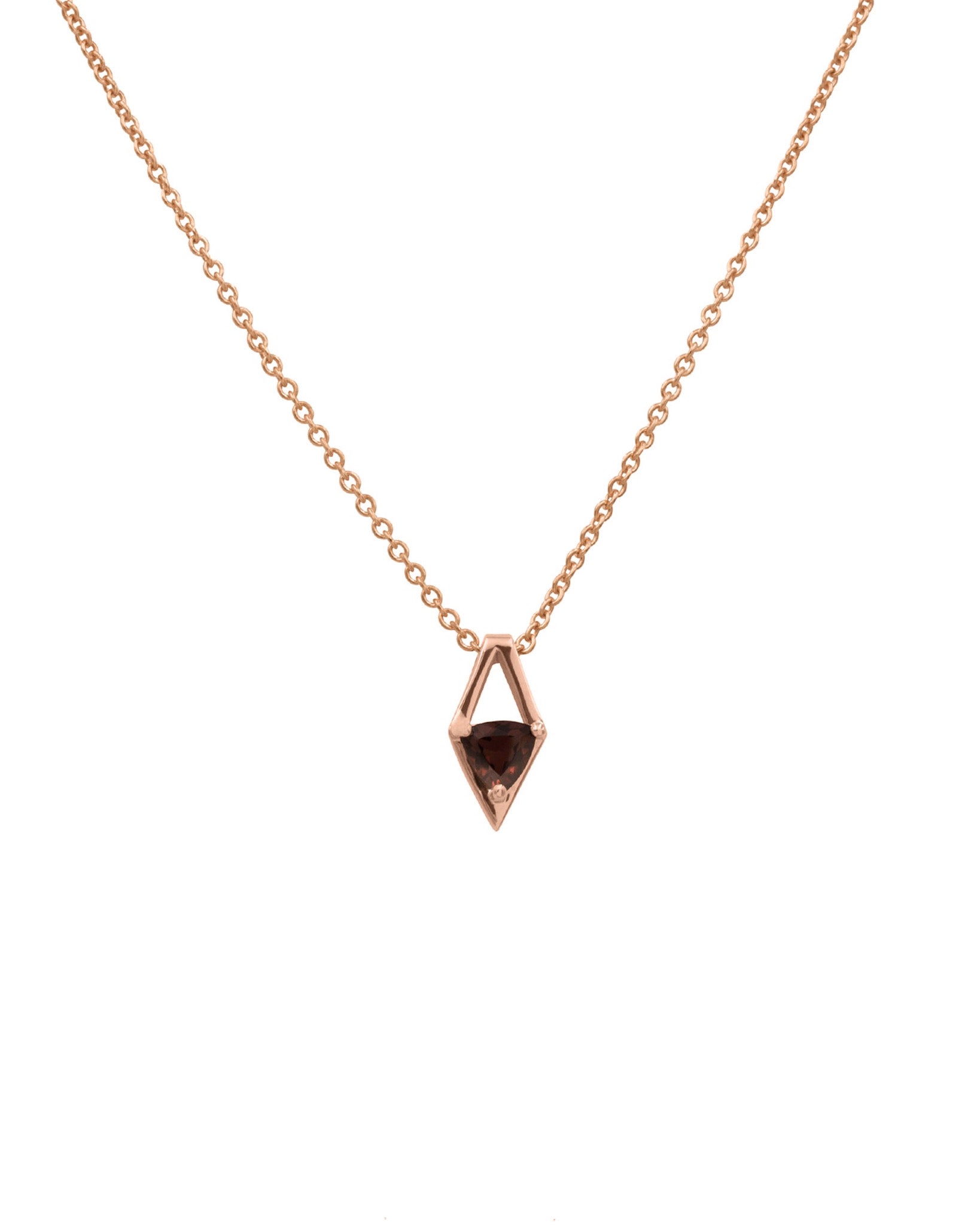 Reflection Necklace Rose Gold & Red Garnet