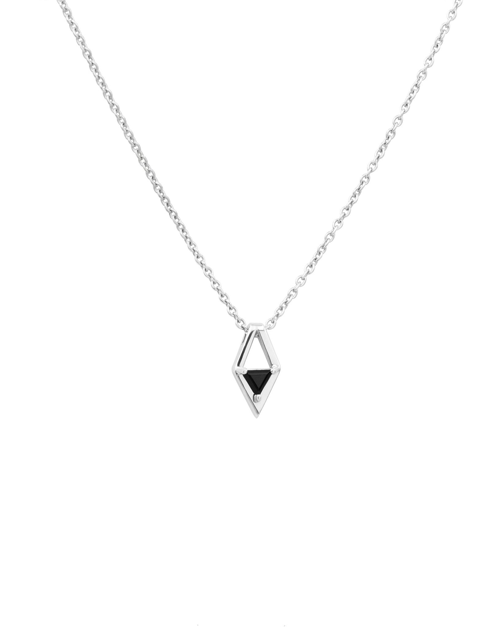 Reflection Necklace White Gold & Black Spinel