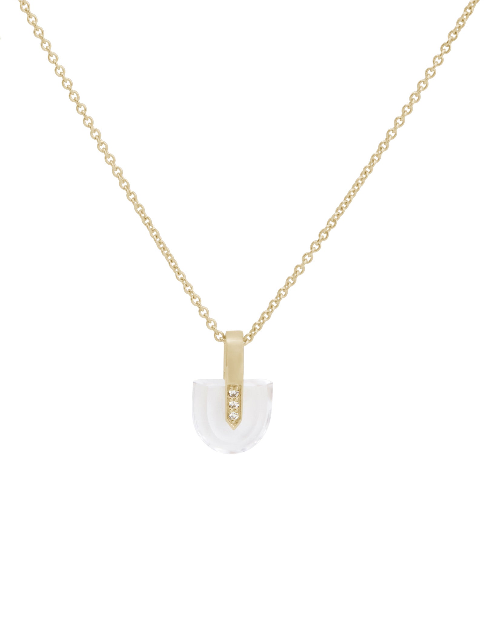 Small Brevity Pave Necklace