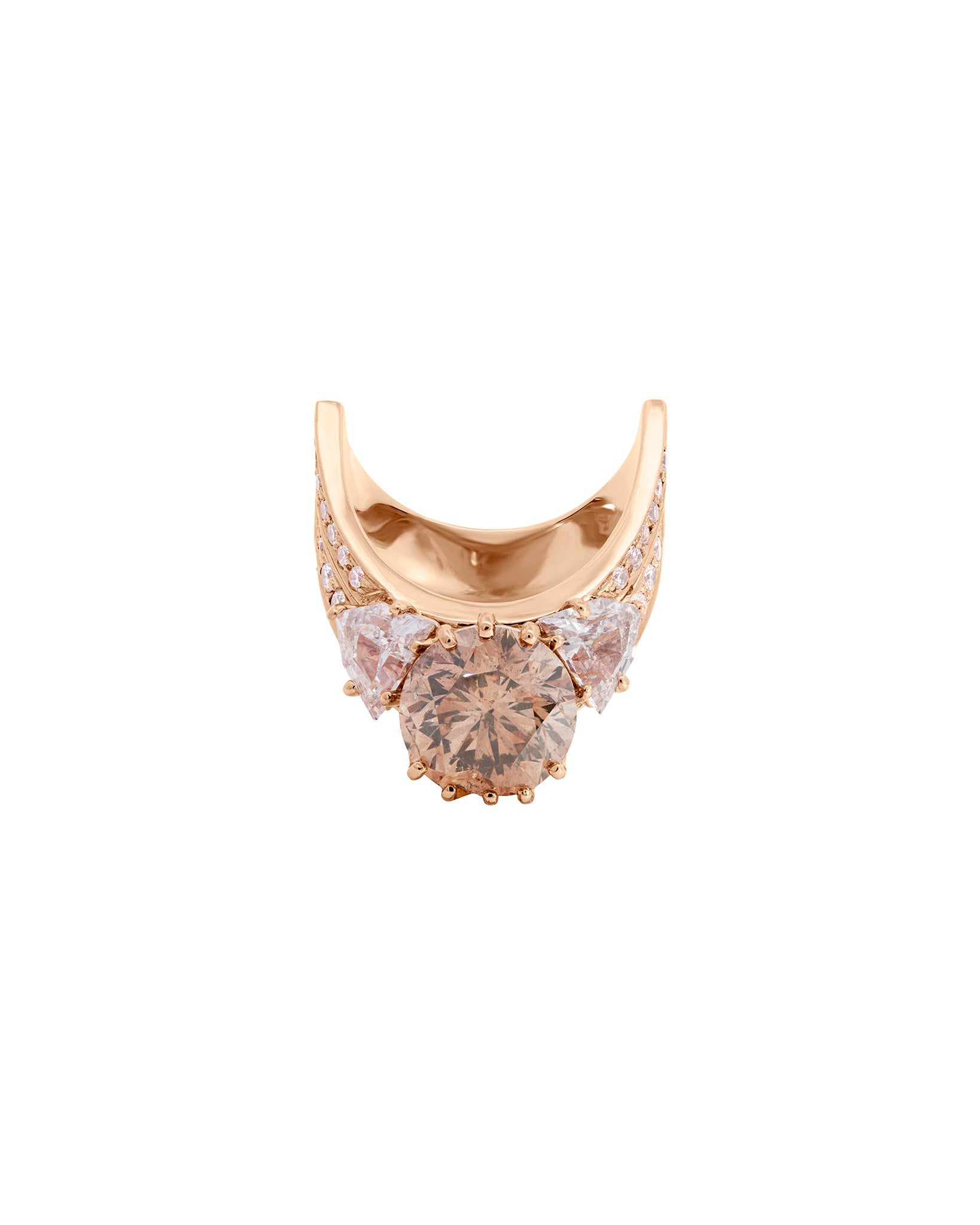Sphynx Ring Set Champagne Diamond
