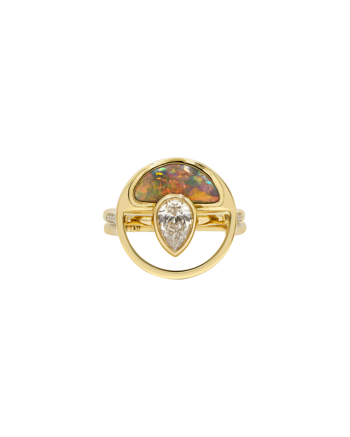 Winged Acoustic + Sunset Aura Ring Set