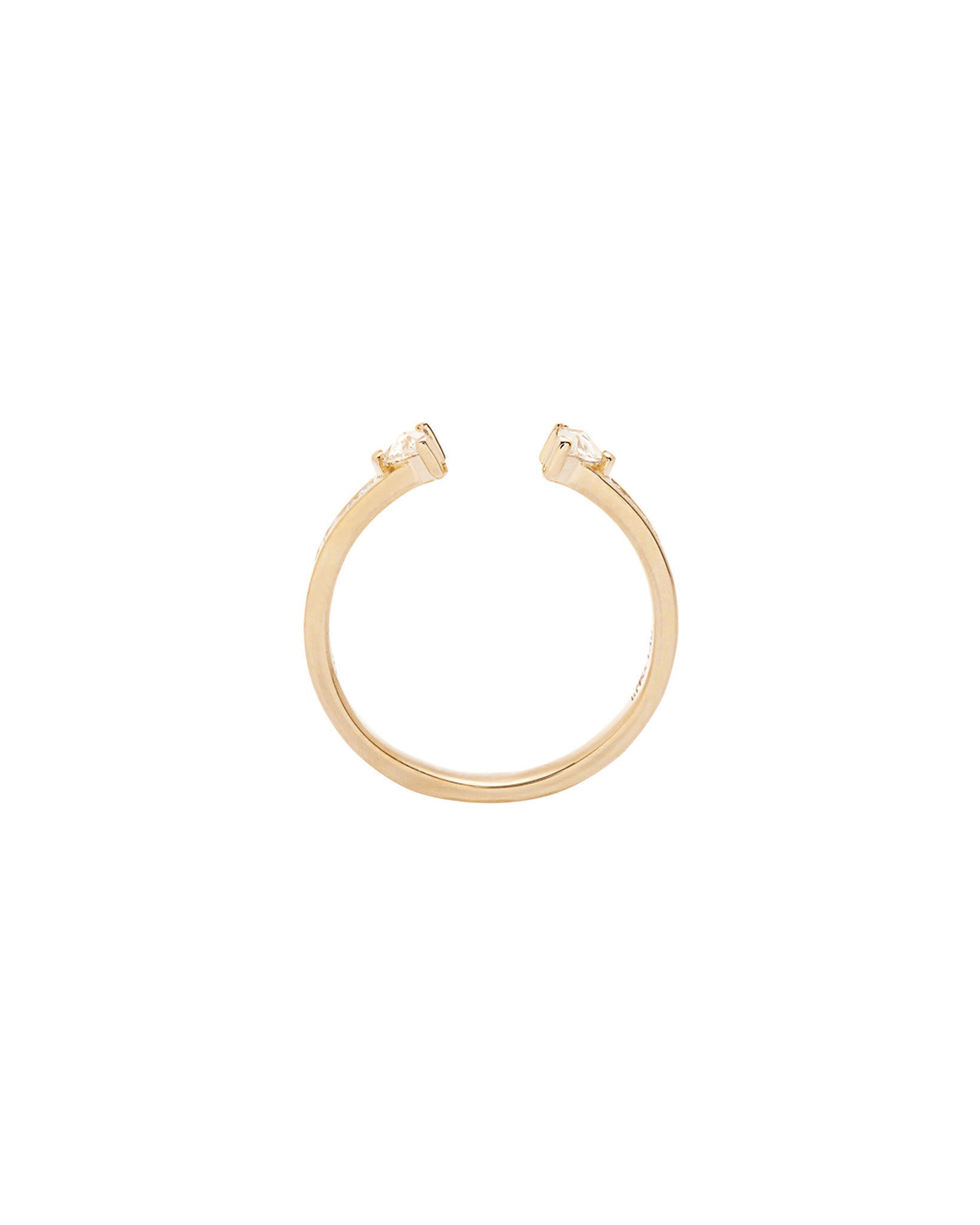 Bliss lau 18k yellow gold band with diamond pave. 