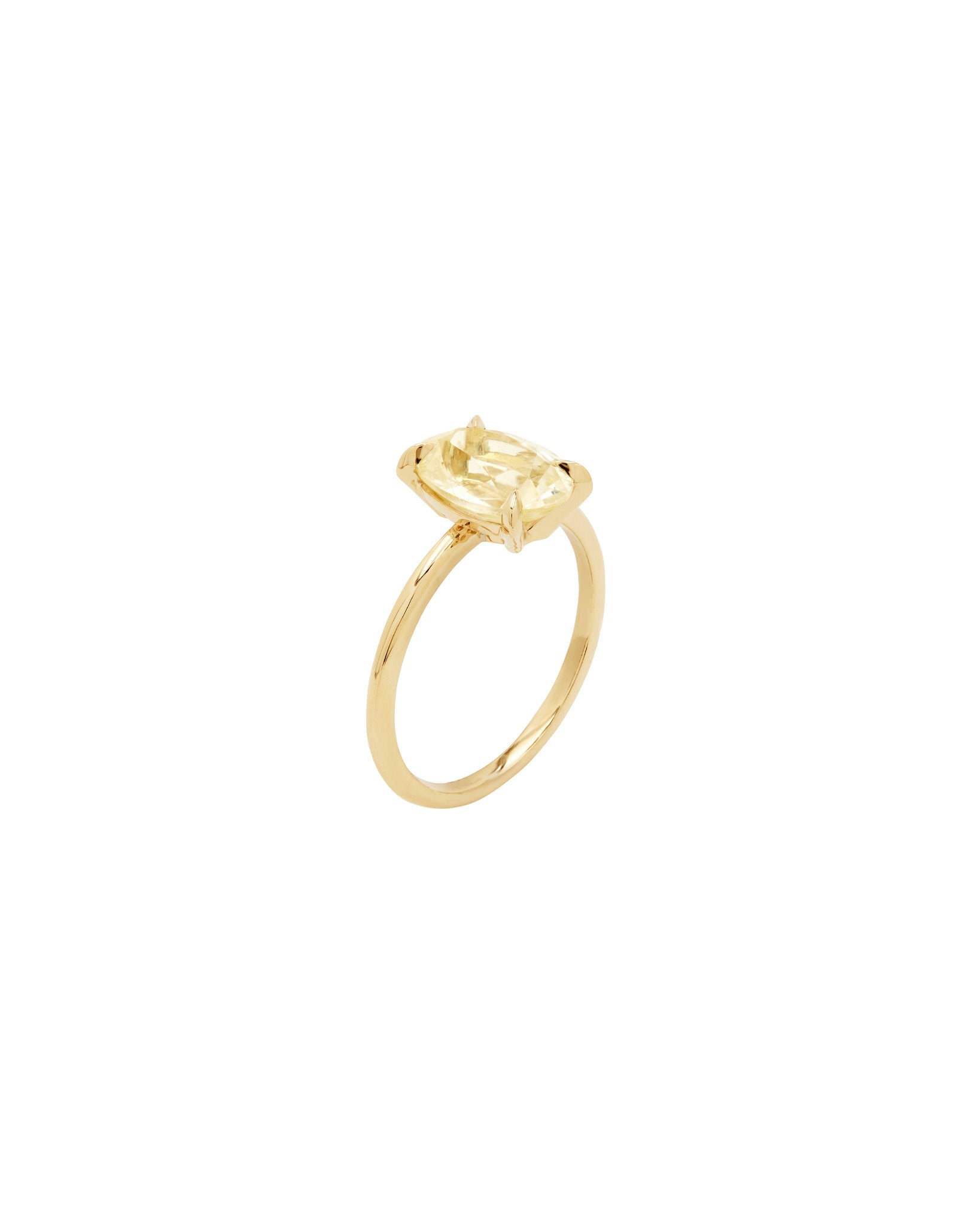 Bliss Lau poetic engagement ring three quarters view. 