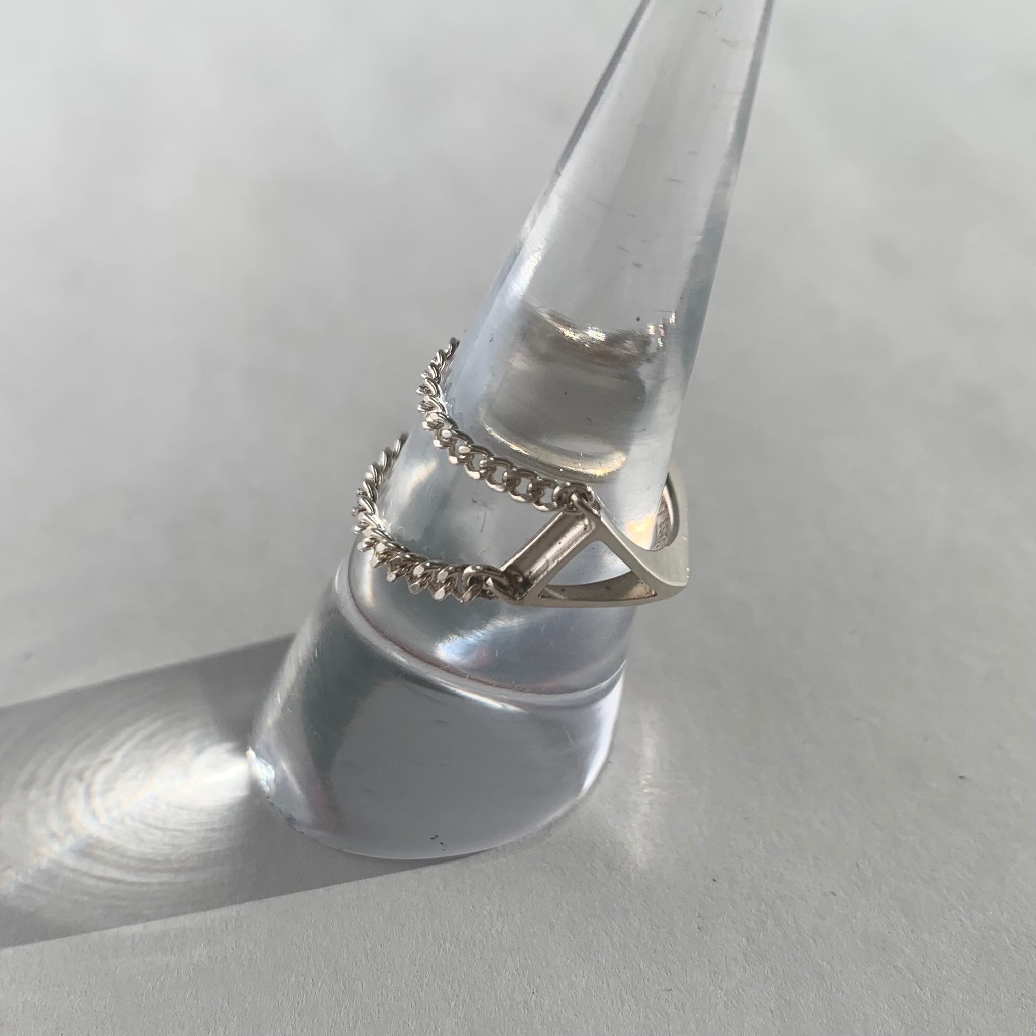 Unique Silver Chain Ring Size 5.5 - Vault Sale